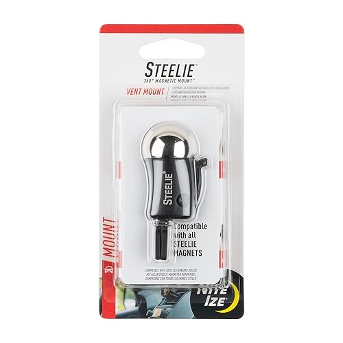 Nite Ize Steelie Vent Mount - Additional Car Vent Mount for Cell Phones - Compatible Phone Accessories for Steelie Magnetic Phone Mounting System