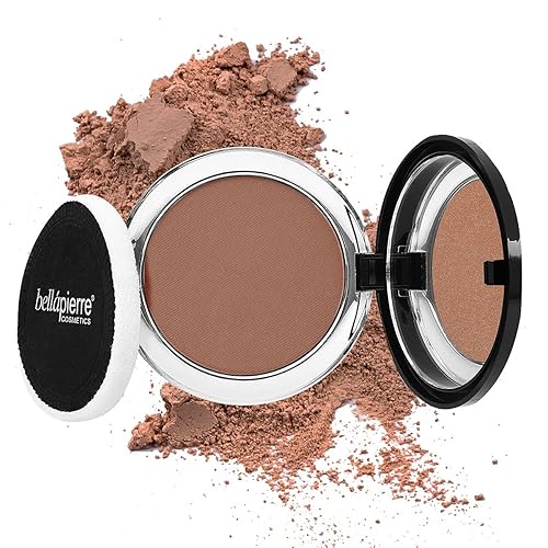bellapierre Compact Mineral Blush | Warm Dewy Glow | Non-Toxic and Paraben Free | Suitable for All Skin Types | Compact Case - 0.35-Ounce - Amaretto