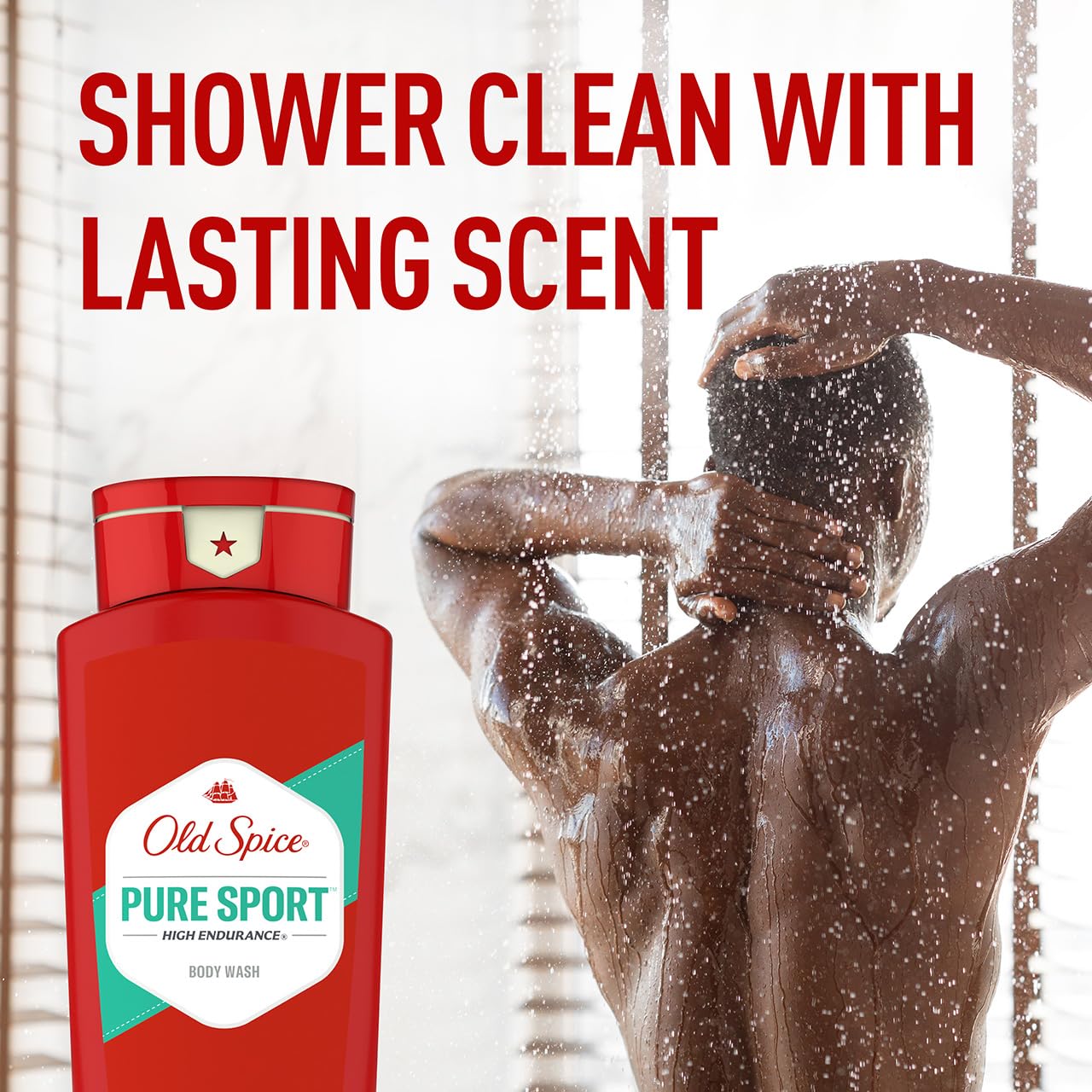 Old Spice High Endurance Pure Sport Scent Body Wash for Men, 30 Fluid Ounce