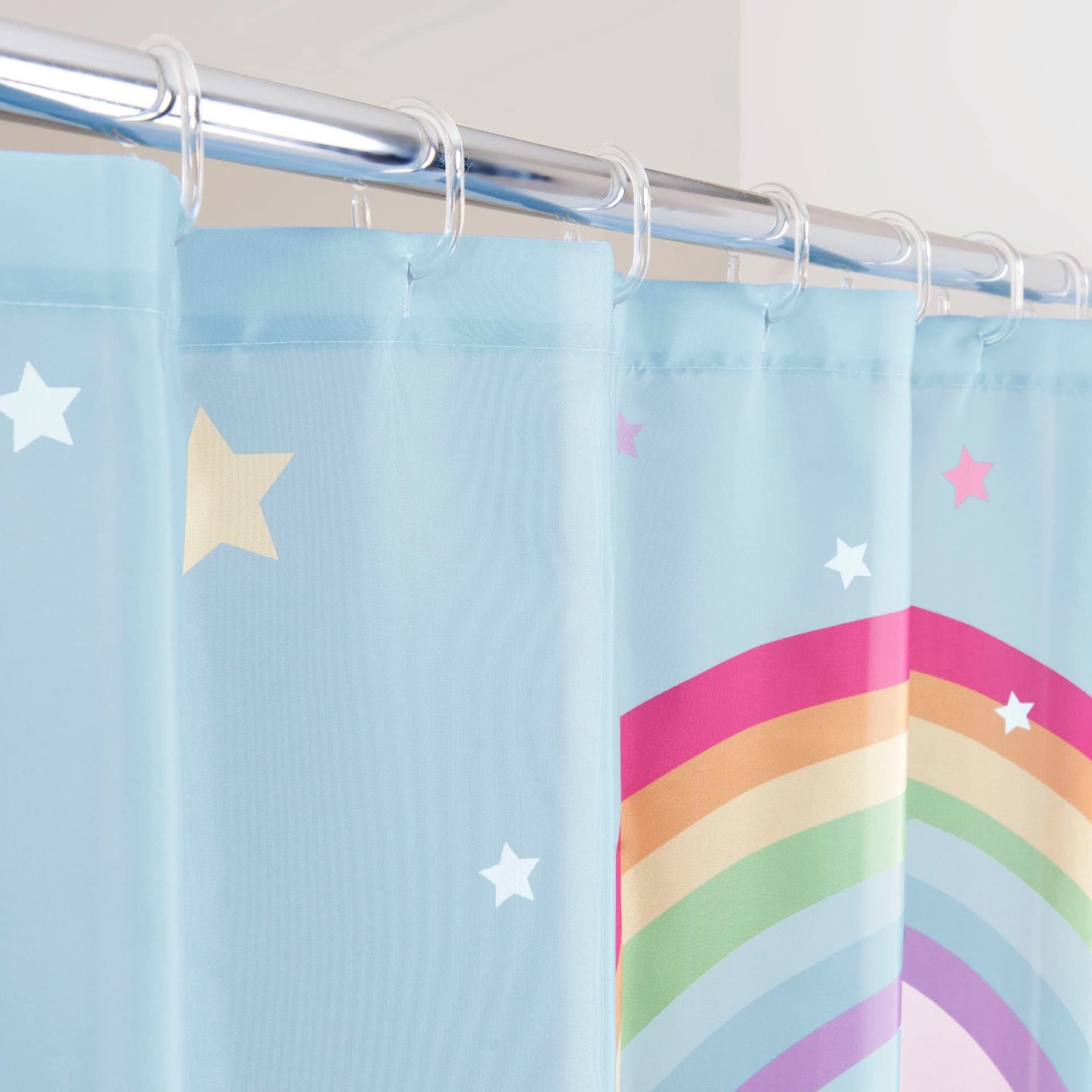 Allure Home Creation Unicorn & Rainbow Polyester Fabric Printed Shower Curtain 70"x72" Multicolor