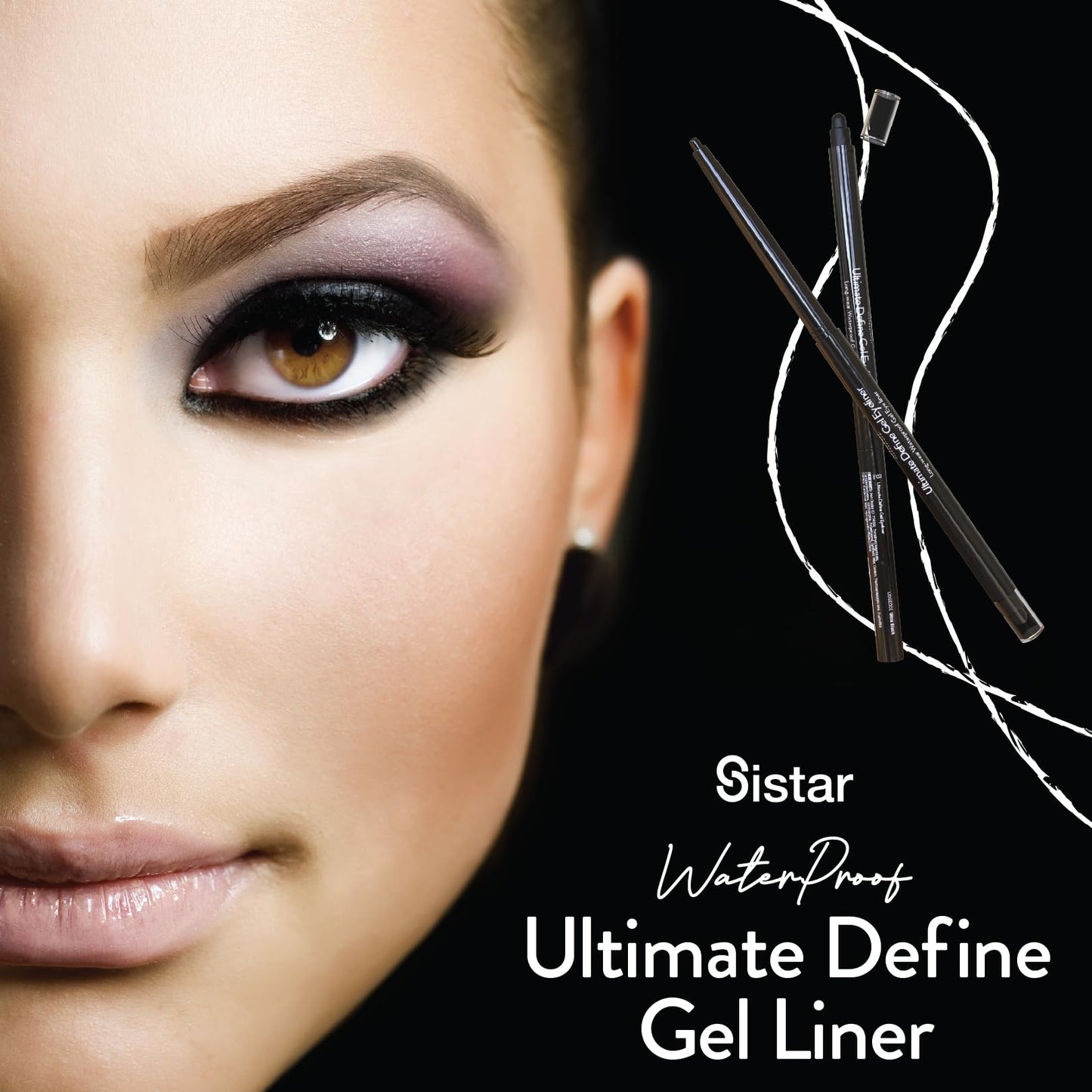 Sistar Ultimate Define Gel Eyeliner Pen Long Lasting Smudge Free Smooth Application Waterproof Liner (Bright Bronze)