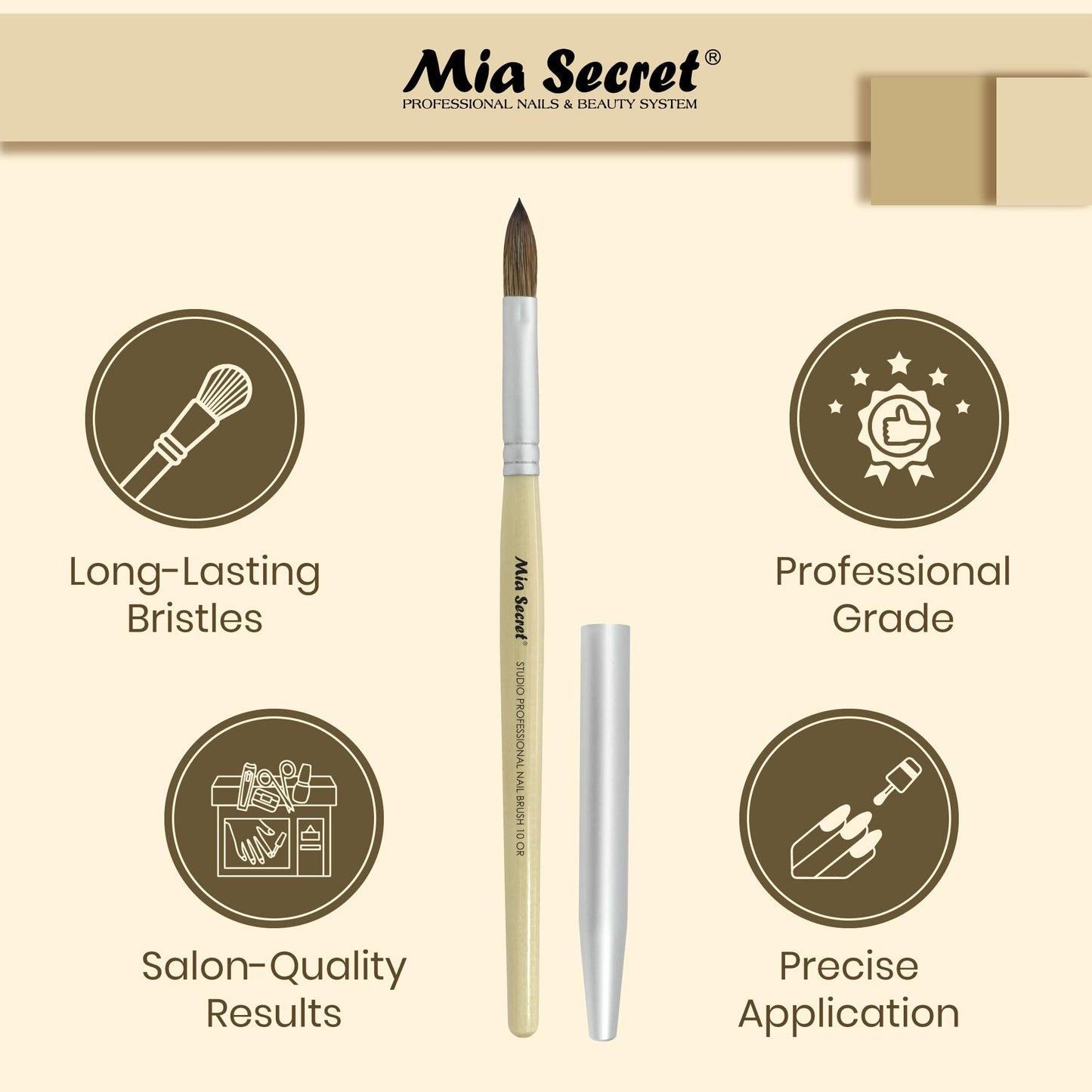 Mia Secret - Brush - (Acrylic) Studio Professional (10 OR) Beauty & Personal Care Mia Secret