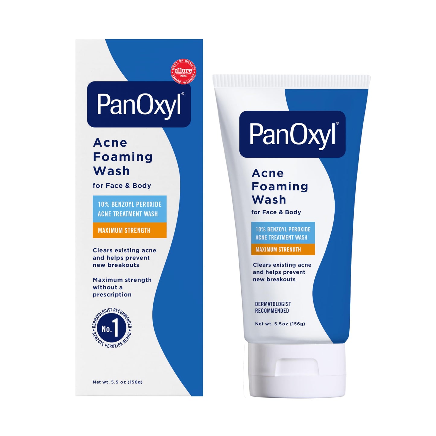 PanOxyl 10% Benzoyl Peroxide Acne Foaming Wash, Maximum Strength, Daily Acne-Fighting Face and Body Cleanser, Face Wash to Clear, Treat and Prevent Beauty and Personal Care PanOxyl