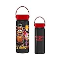 Silver Buffalo Five Nights at Freddy's “Let’s Party” Stainless Steel Water Bottle with Swivel Handle Featuring Freddy Fazbear, Chica, Bonnie