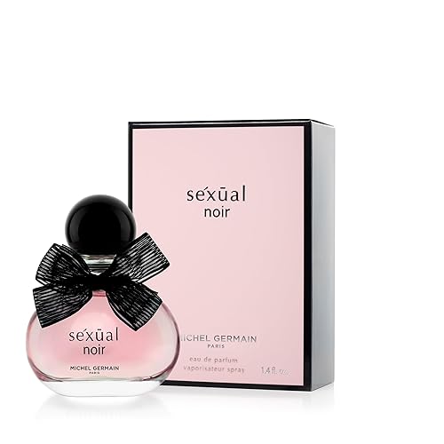 Michel Germain Sexual Noir Eau de Parfum Fragrance Spray, Notes of Strawberries, Pink Orchid, Warming Vanilla, Long-Lasting, Warm Floral & Sensual Gift for Her, 1.4 Fl Oz