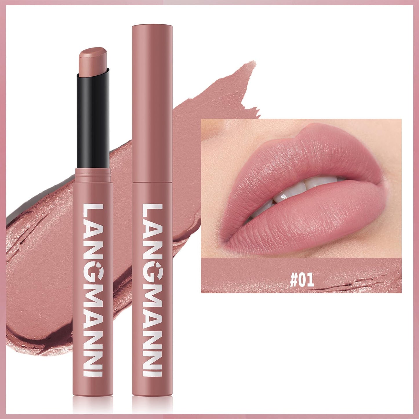 MESUROSE M?TYSUR Matte Lipstick - Non-Sticky, Long-Lasting & Waterproof Lipstick for Women, Richly Pigmented, Hydrating Lip Makeup with Smudge-Proof
