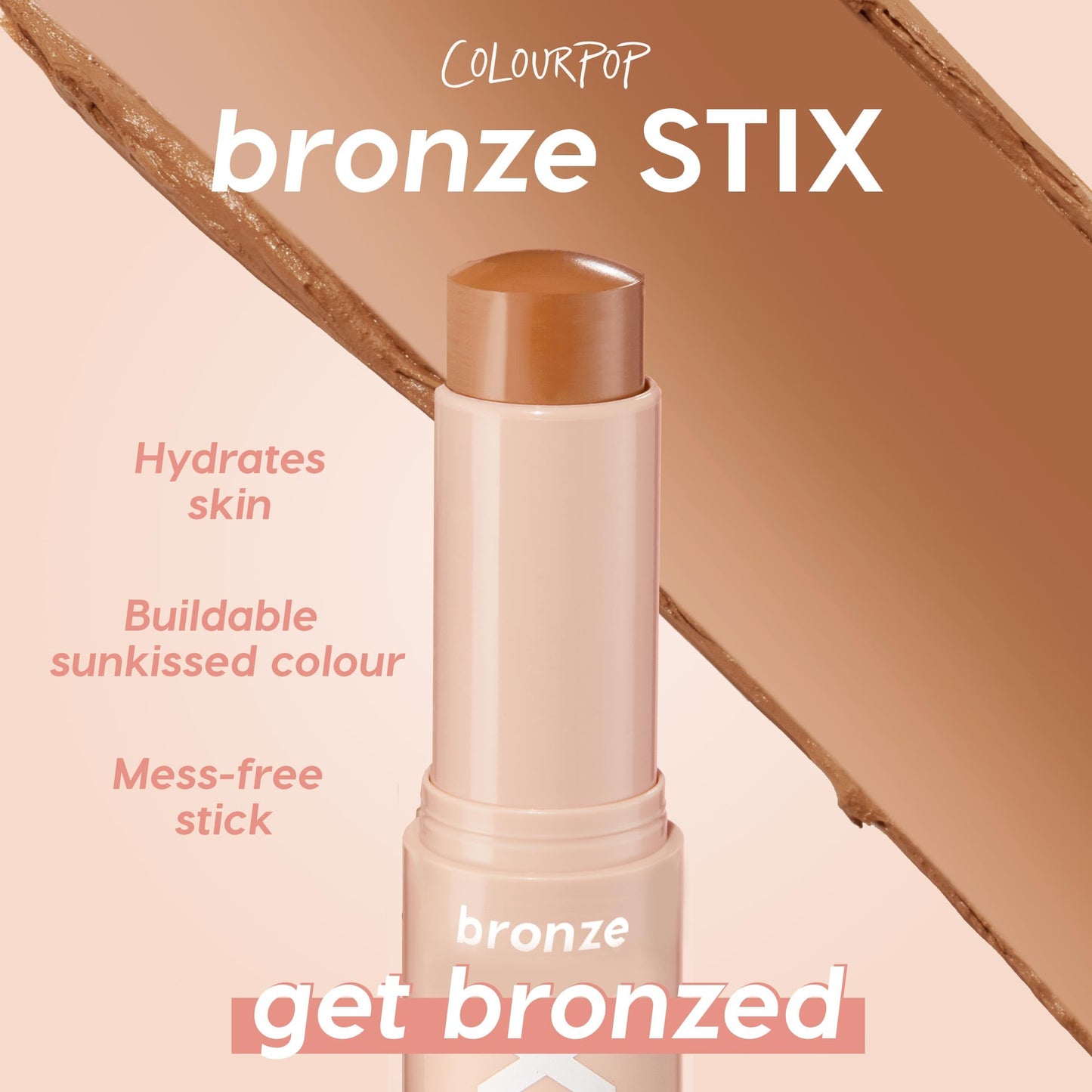 ColourPop Cream Bronzer Stick - Blendable Cream Contour & Glowy Summer Makeup with a Natural, Matte Finish - Buildable Formula for Shimmer-Free