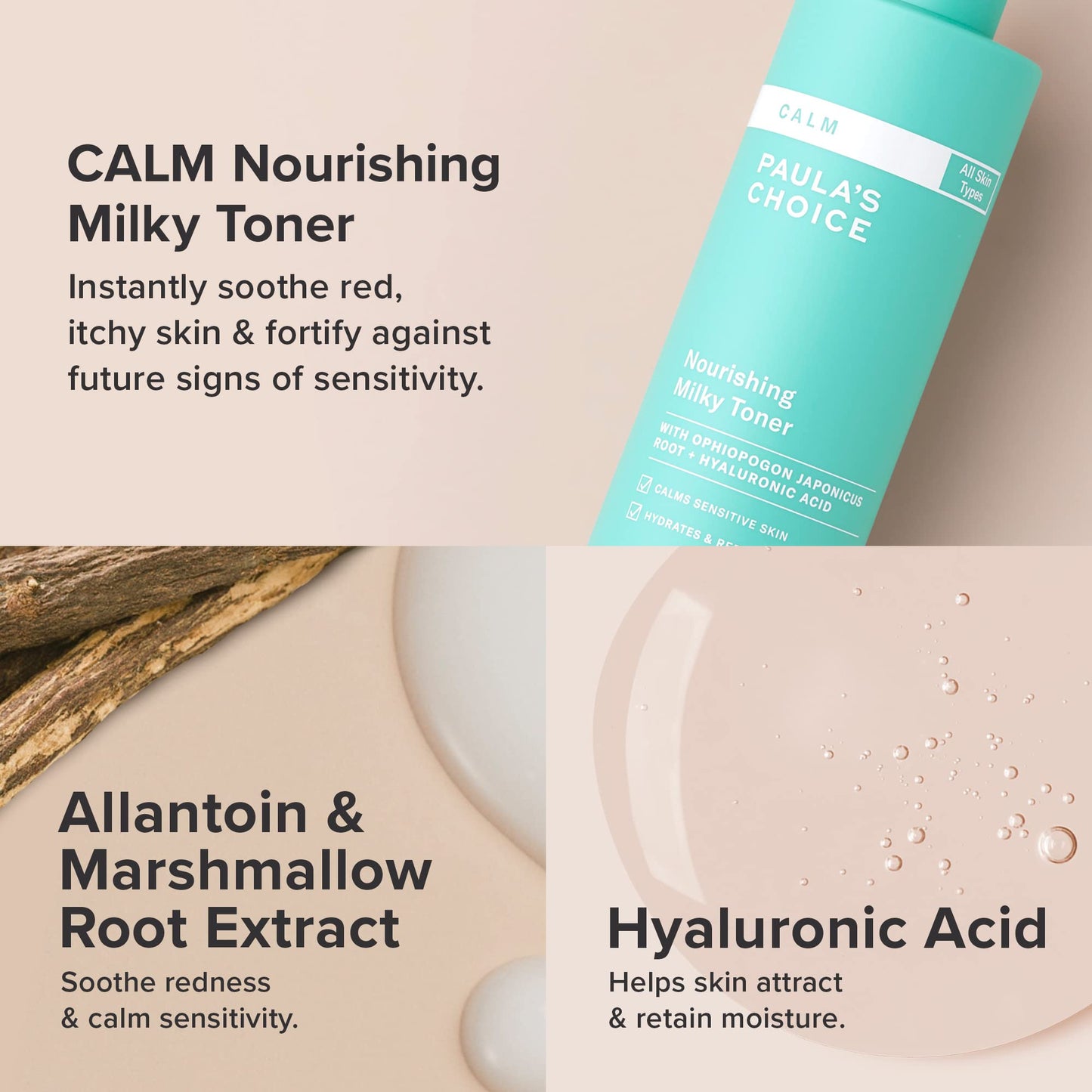Paula’s Choice Calm Nourishing Milky Toner for Sensitive Skin, Calms + Soothes Redness, Suitable for Rosacea-Prone & Eczema-Prone Skin