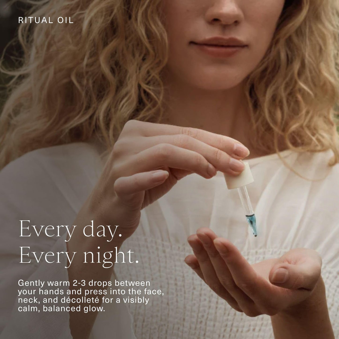 Oak Essentials Ritual Oil, Blue Tansy Hydrating Face Oil with Organic Jojoba Seed and Borage Seed Oils, Balances Sensitive-Feeling Skin, Silky Finish