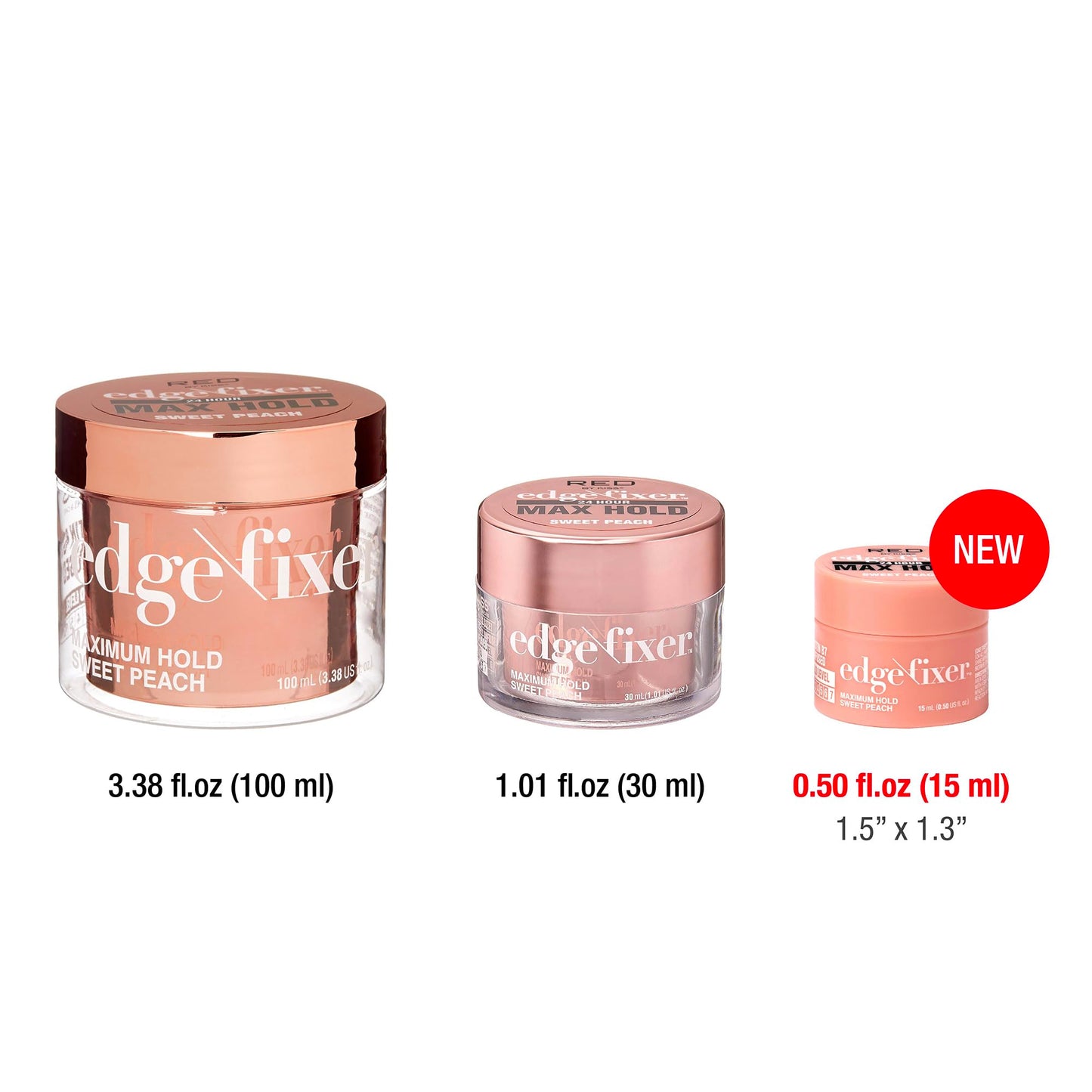 Red by Kiss Edge Fixer 24 Hour Maximum Hold Edge Wax No Flaking Biotin B7 Infused Hair Gel