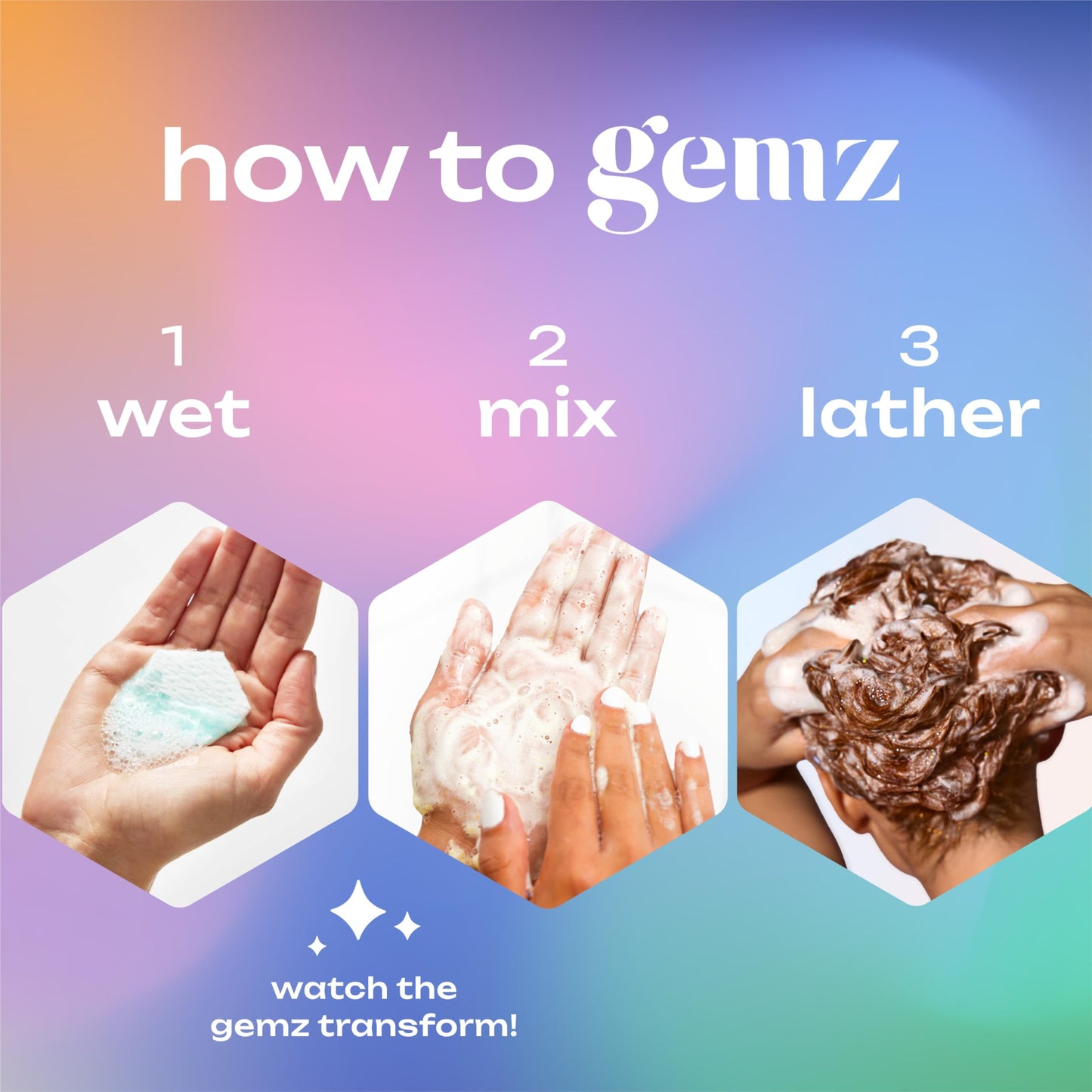 Gemz Shampoo & Conditioner Variety Kit, Water-Activated Single-Dose Solid Hair Care, Shampoos and Conditioners Travel-Size Set, 11-count