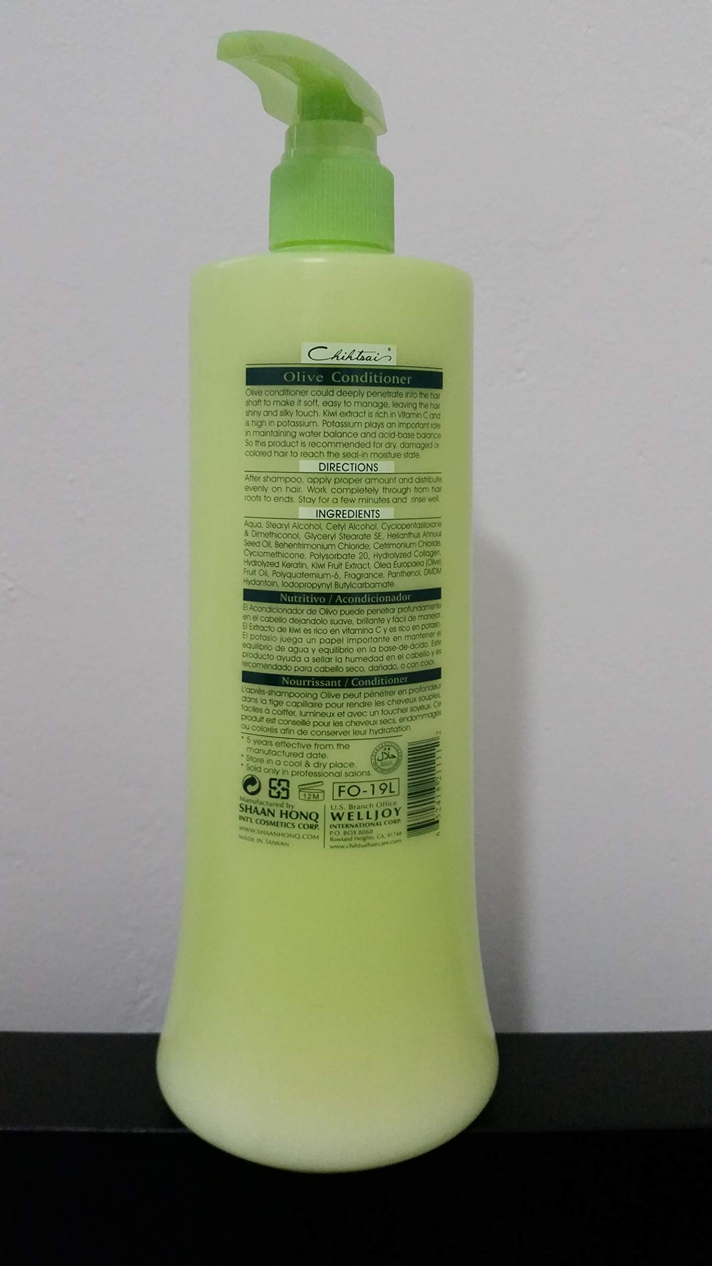 Chihtsai Volume Moisture Olive Shampoo & Conditioner Set Sulfate and Paraben free (34 Fl.oz)