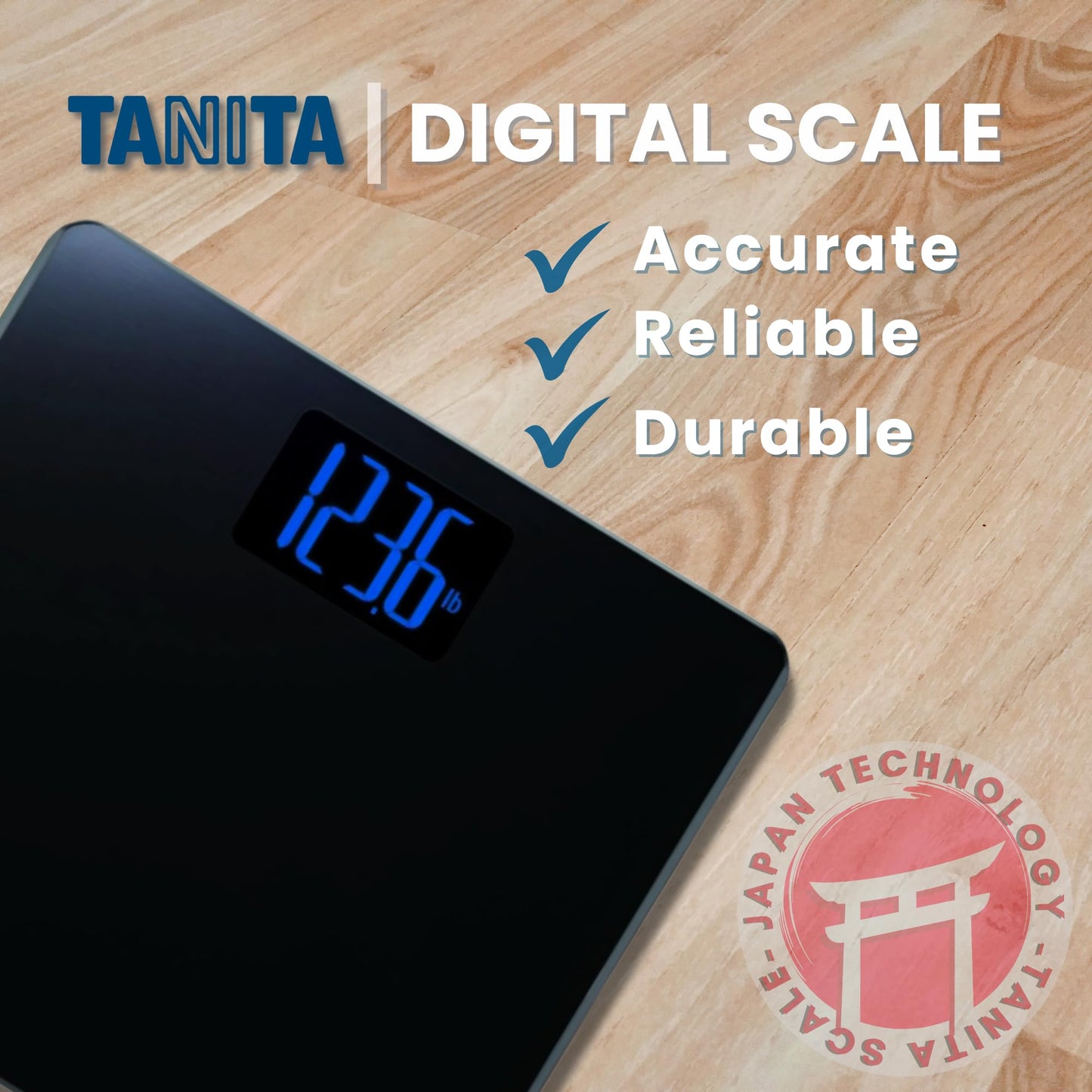 Tanita HD-366 Digital Weight Scale - 440 lbs Capacity - Japan Technology Accurate Digital Weight Scale - Step On Operation, Stylish Design…