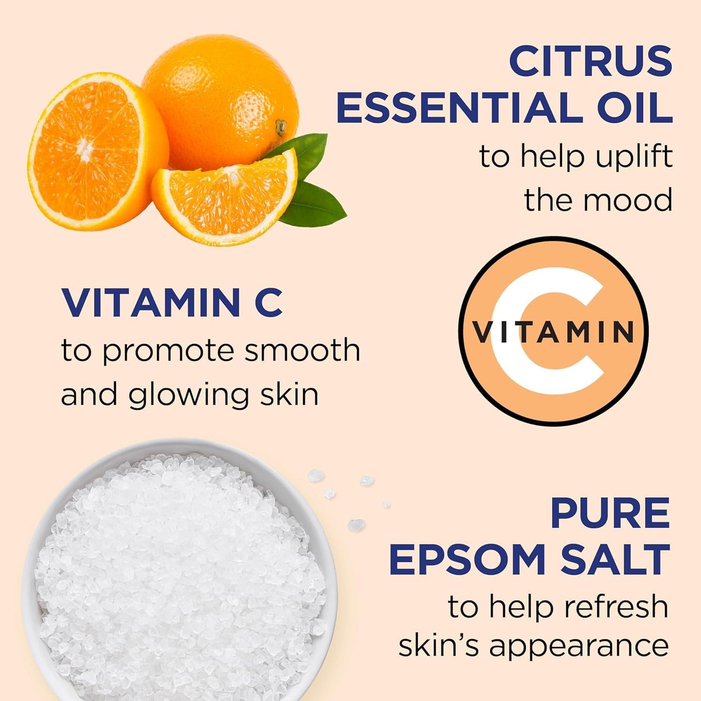 Body Wash with Pure Epsom Salt, Glow & Radiance, Vitamin C & Citrus Essential Oils Teal's, 24 fl oz Beauty & Personal Care Dr Teal's