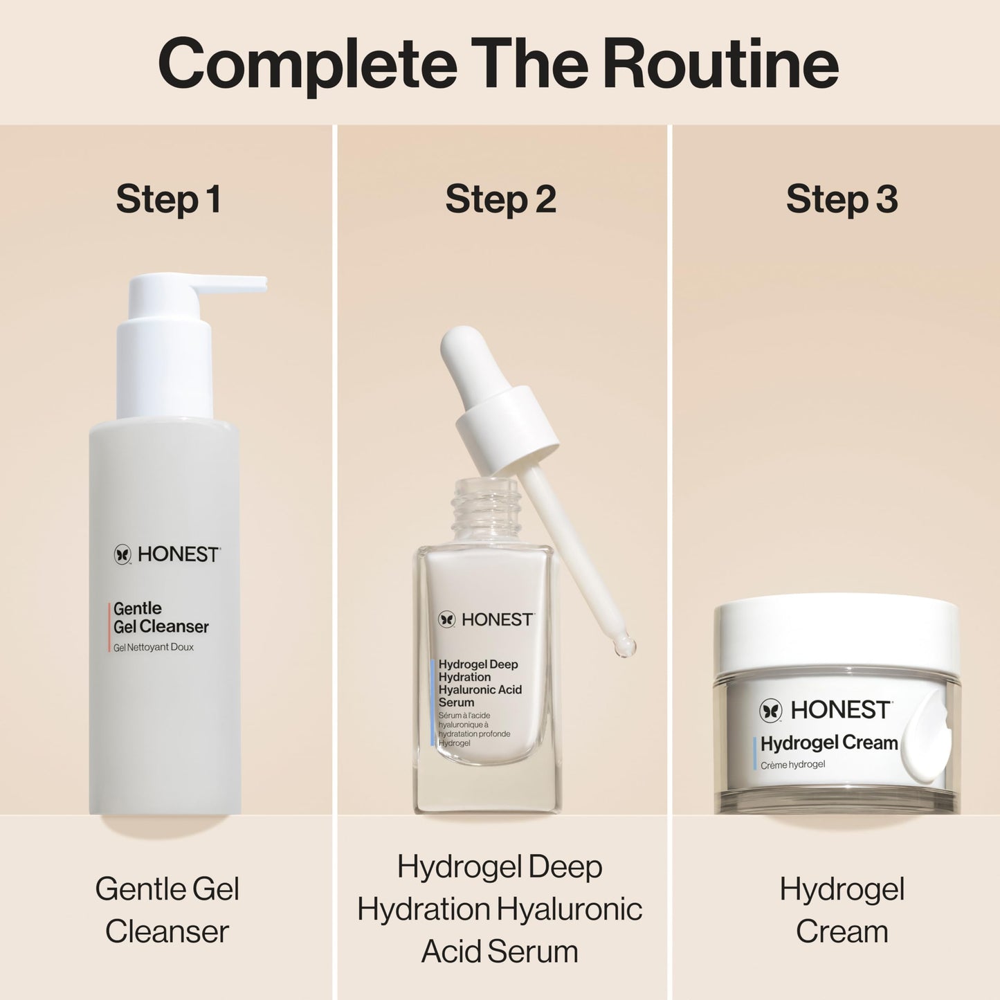 Honest Beauty Hydrogel Cream with Hyaluronic Acid | Lightweight, Moisturizing Water Cream | Gentle for Sensitive Skin, Fragrance Free, Vegan