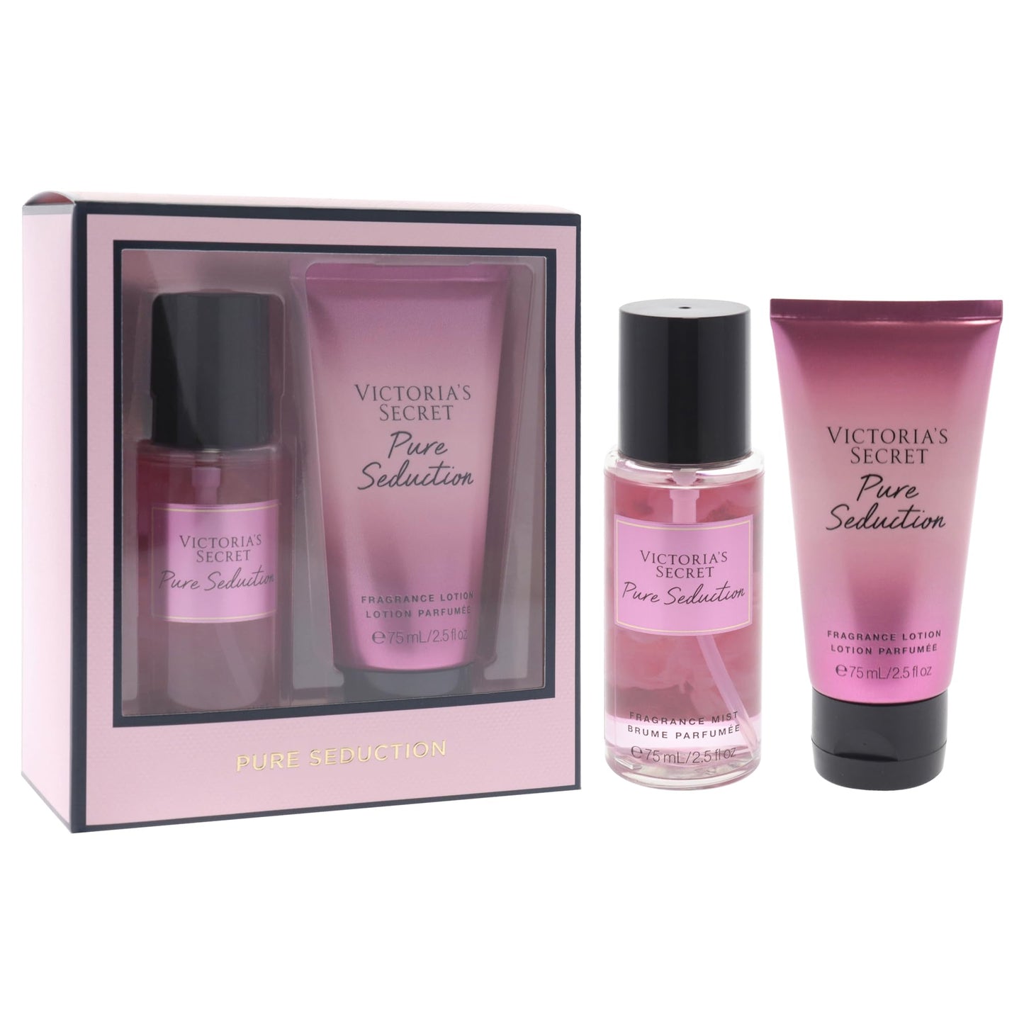 Pure Seduction Set by Victorias Secret for Women - 2 Pc Gif Set 2.5oz Fragance Mist, 2.5oz Fragance Lotion