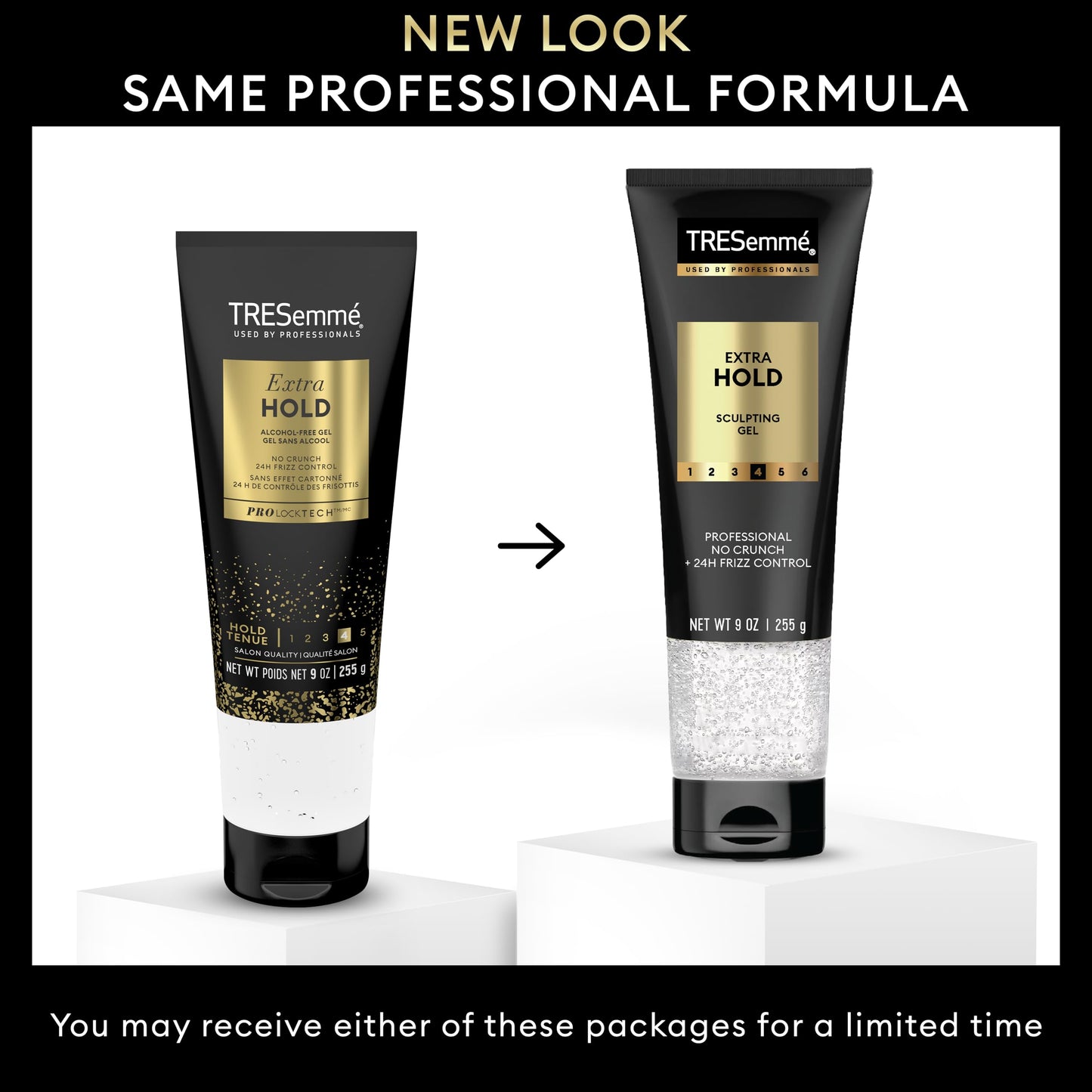 TRESemmé Extra Hold Hair Gel Alcohol-Free for 24-Hour Frizz Control and Humidity Protection 9 oz