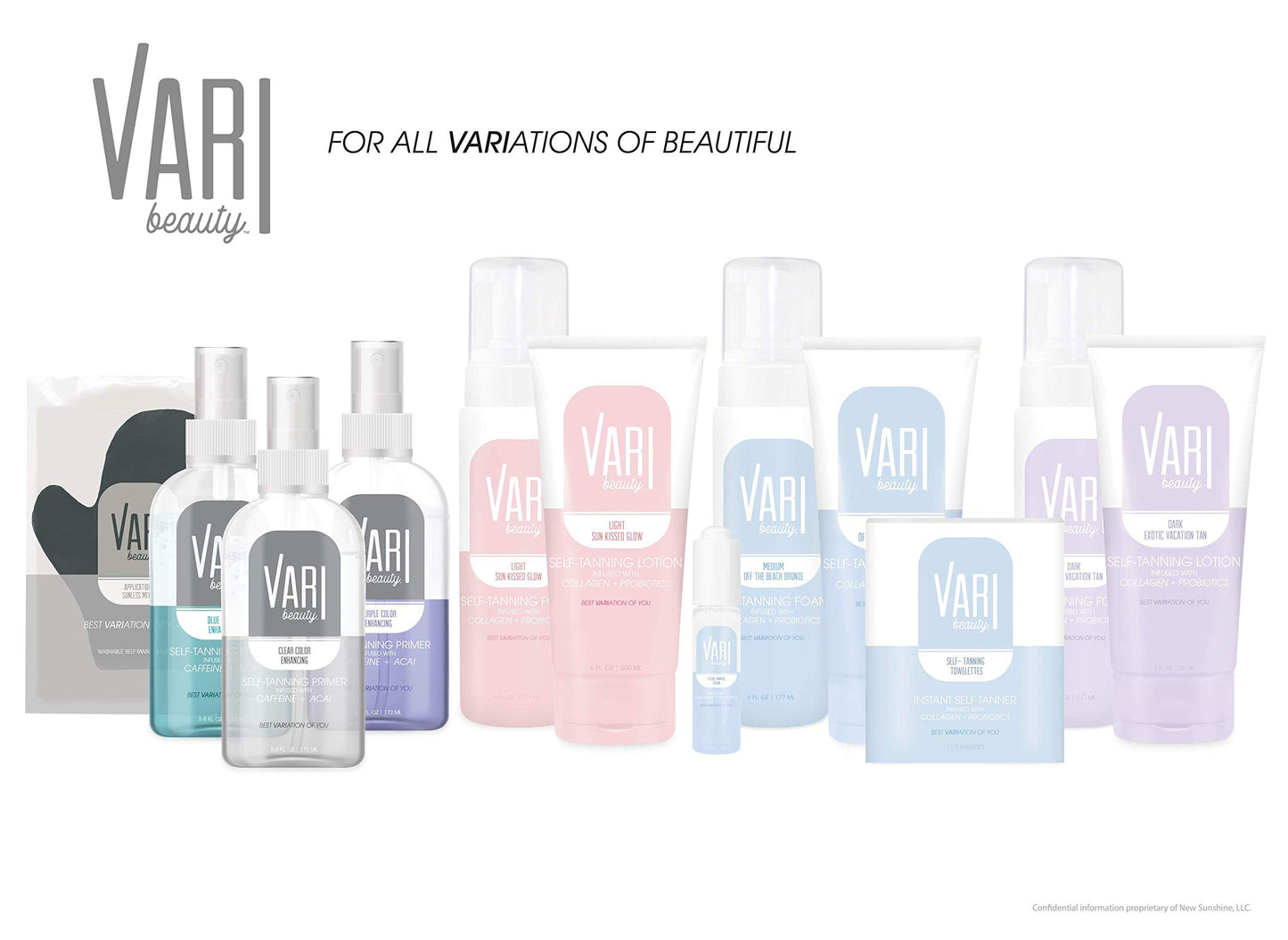 Vari Beauty Self-Tanning Towelettes (4" x 4") with Collagen and Probiotics | Imparts an Off-the-Beach Bronze Look | Quick Drying and Streak Free |