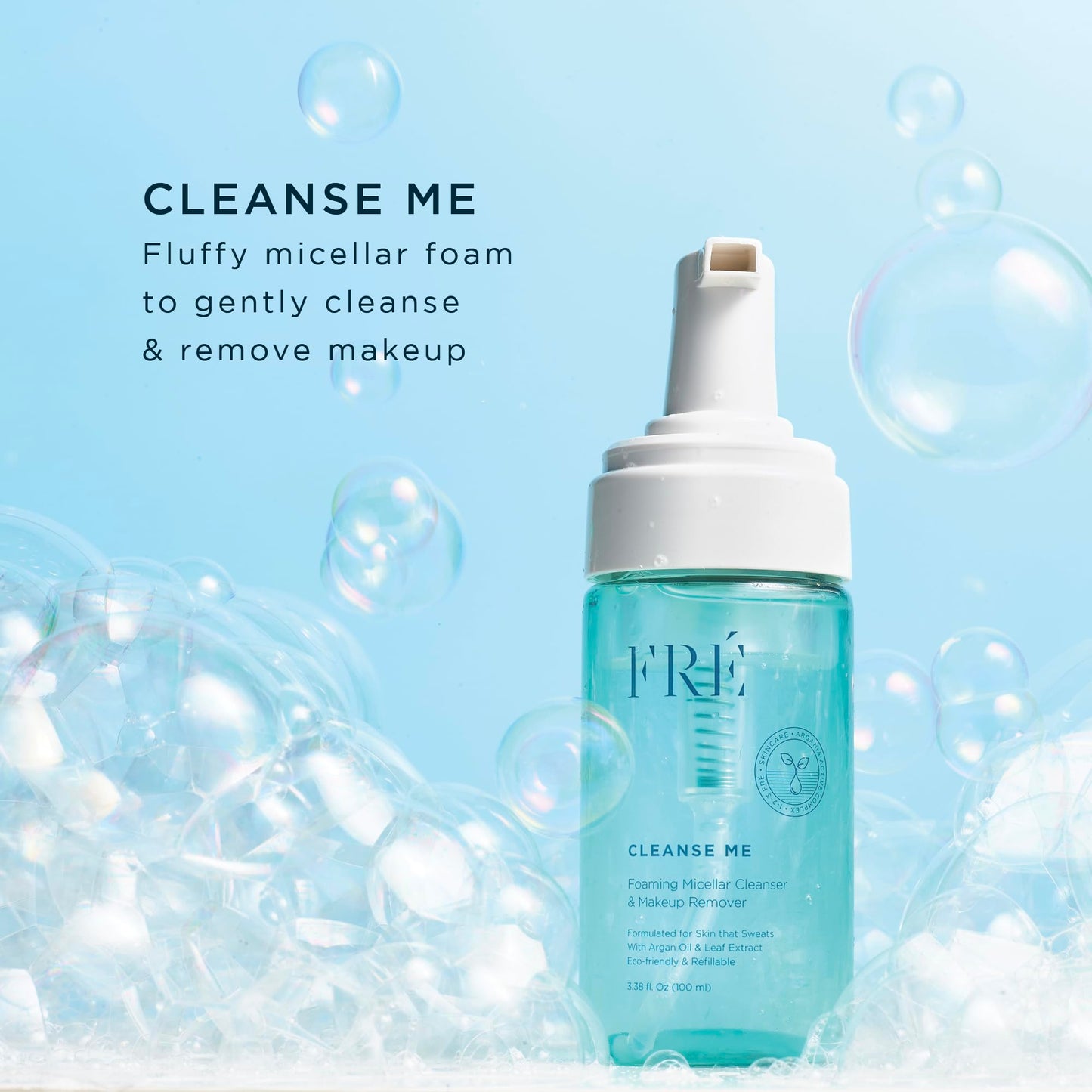 FRÉ Micellar Foaming Cleanser - Removes Makeup & Impurities, Preserves Skin Barrier, Hydrating, Vegan Formula