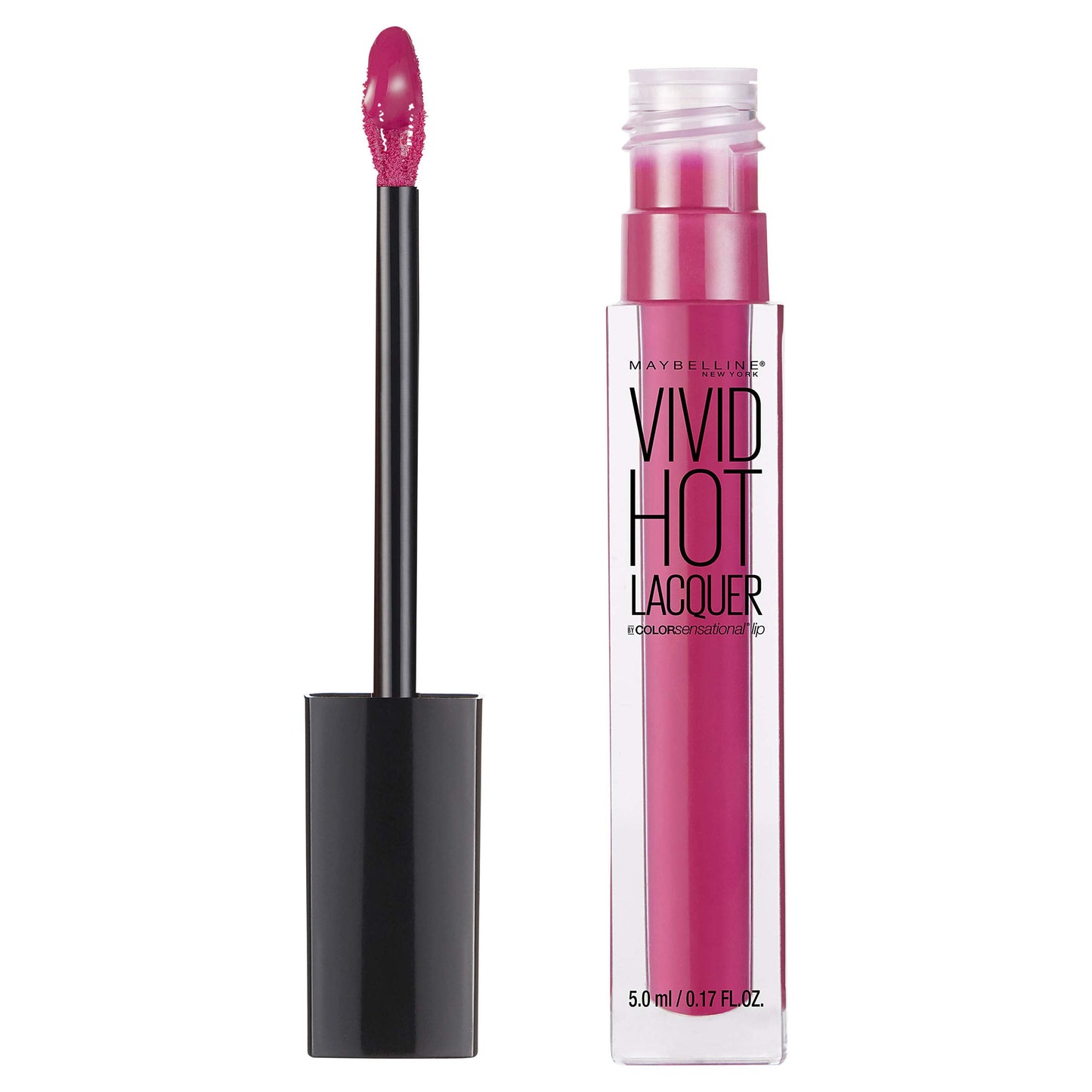 Maybelline New York Color Sensational Vivid Hot Lacquer Lip Gloss, Sassy, 0.17 fl. oz.