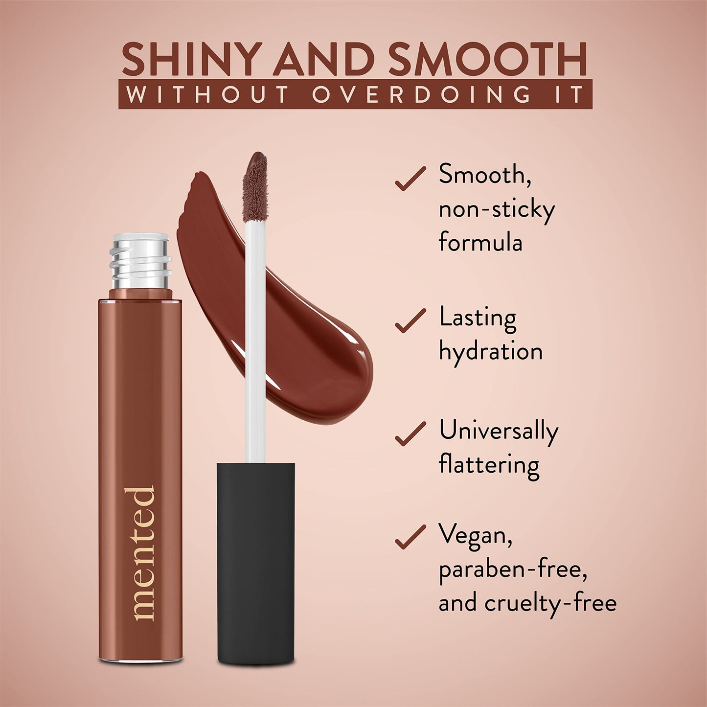 Mented Cosmetics Lip Gloss for Women Tinted Lip Balm Stain, Long Lasting Buildable Moisturizing Lipgloss Lipstick Topper, Made in USA, Cruelty Free