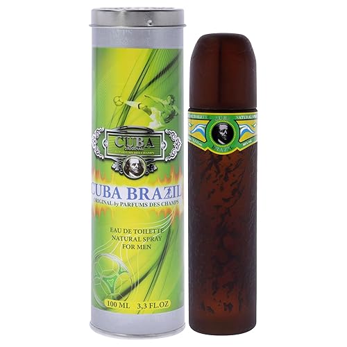 Cuba Brazil Eau De Toilette Spray for Men, 3.3 Ounce