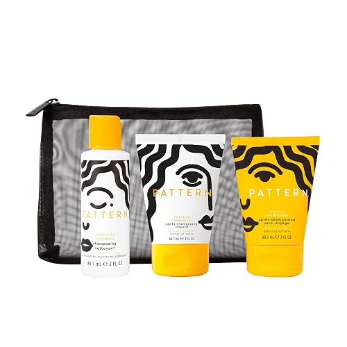 PATTERN Beauty by Tracee Ellis Ross Texture Travel Kit for Curly & Coily Hair, 3a-4c, Includes 3 oz Leave-In Conditioner, Intensive Conditioner