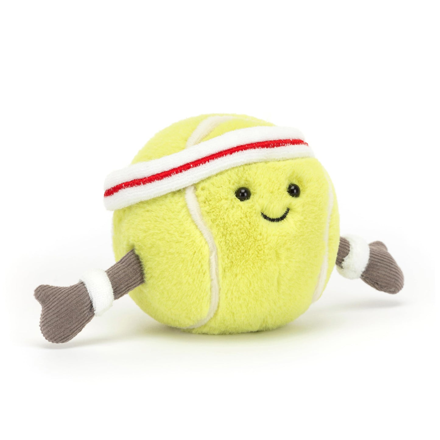 Jellycat Amuseables Tennis Ball Stuffed Toy, 3.5 inches - Tennis Ball Plush for Sports Fans