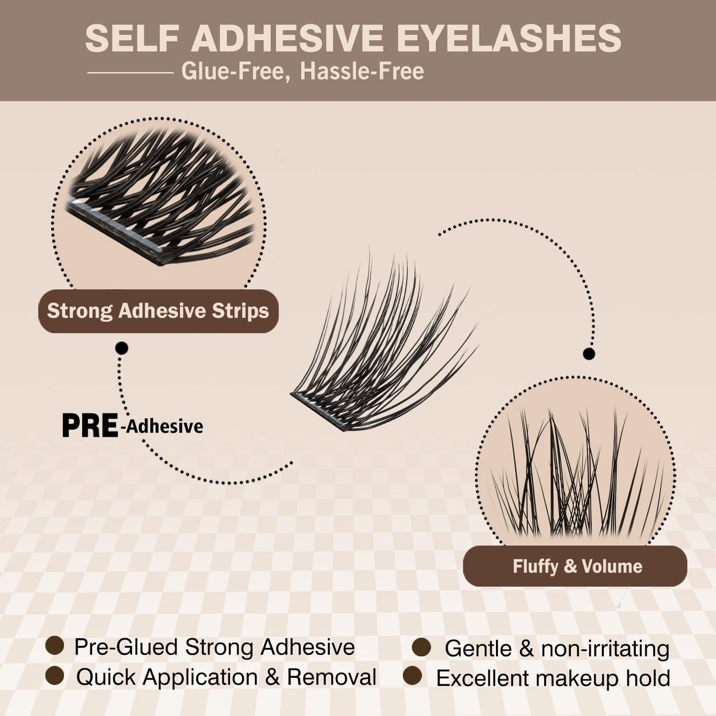 Wispy Self Adhesive Lash Clusters 156pcs Natural Lash Clusters No Glue Needed 10-16mm C Curl Lashes Extensions Pre-Glue Individual Lashes Super Thin Beauty and Personal Care EPUDY FIHSALA