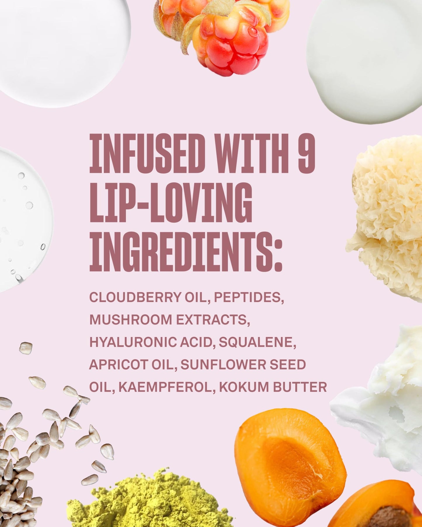 BABE ORIGINAL Cloud 9 Peptide Lip Serum | Daily Lip Treatment with Cloudberry Oil, Mushroom Extracts, Hyaluronic Acid for Dryness & Fine Lines |