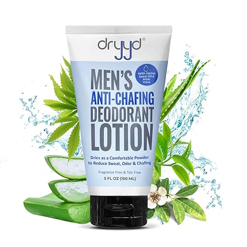 DRYYD Ball Deodorant For Men Aluminum Free Chafing Balls Powder Lotion, No Talcum Powder, Hemp Seed Oil, Reduce Odor & Sweaty Groin Itch Cream, Fresh