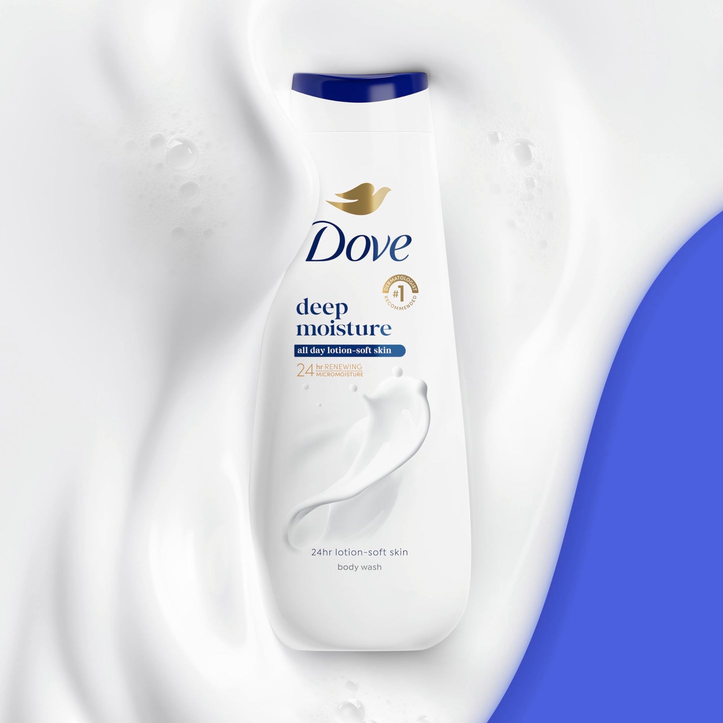 Dove Body Wash Deep Moisture for 24hr Lotion-Soft Skin Moisturizing Skin Cleanser with No Sulfates No Parabens 11 oz