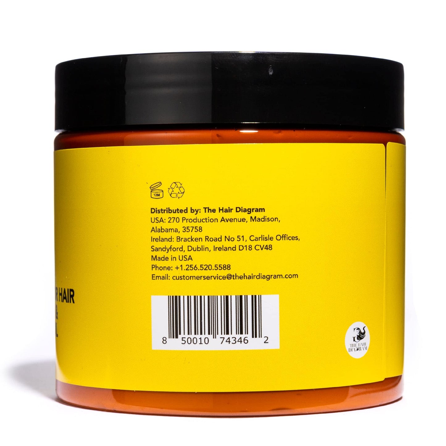 The Hair Diagram - Ashley Marie Moisture Control Curl Cream with Avocado & Sunflower Oil - Natural Ingredients - Anti Frizz Curly Hair Styling Cream