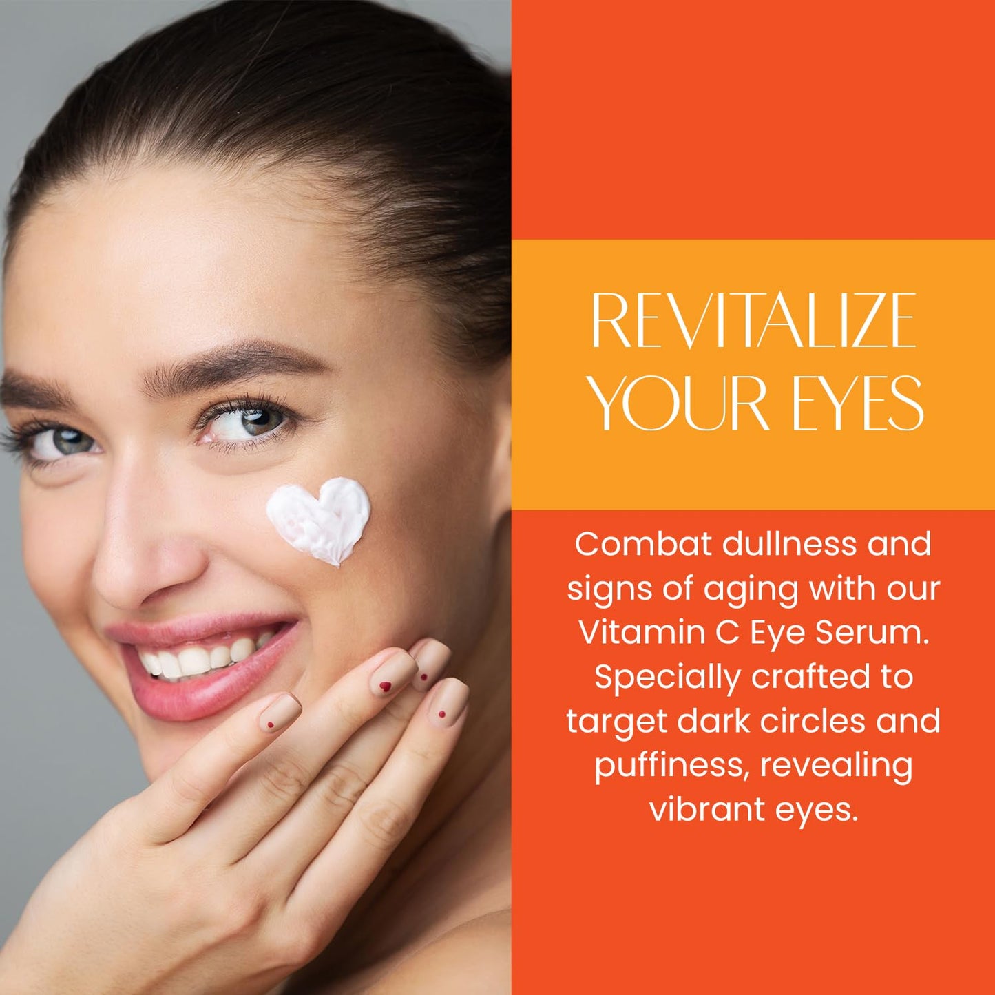 The Beauty Standard Vitamin C Under Eye Serum - Anti-Aging, Reduces Puffiness, Dark Circles & Wrinkles, Hydrating - Dermatologist Tested, Korean Skin