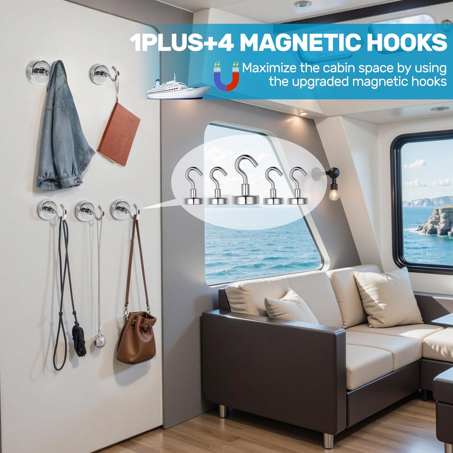 Cruise Essentials 2025 Kit – Must-Have Travel Set with Power Strip, Lanyard, Magnetic Hooks, Luggage Tags, Towel Bands & Waterproof Phone Holder