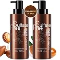 Natural Organic Sulfate Free Moroccan Argan Oil Shampoo and Conditioner Set - Color Safe Treatment, UV Protection, Intense Moisturizing For Dry