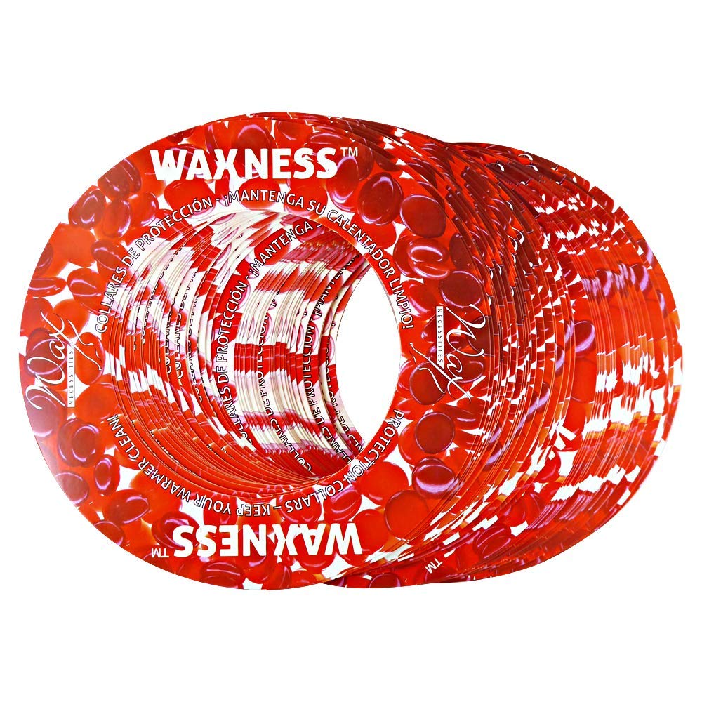 Waxness Wax Necessities Assorted Protection Collars Green Yellow Red for 14 Ounces Tins Fits Most Brands 150 Pack Beauty and Personal Care Wax Necessities