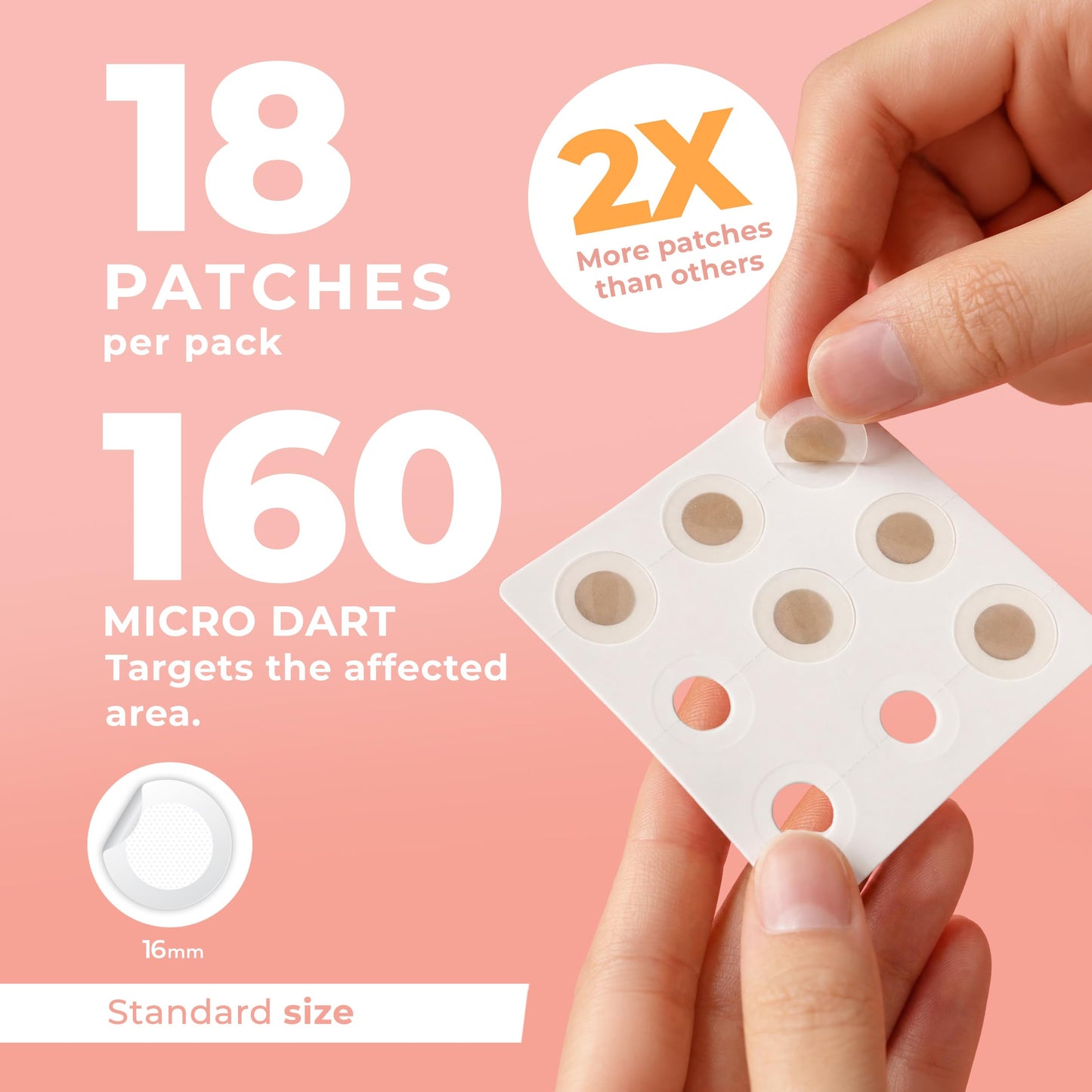 PatchRx Micro Needle Pimple Patch (18 Pack) - Hydrocolloid Micropoint Pimple Patch For Acne & Pimples, Microdart Patch, Micro Dart Pimple Patches Beauty and Personal Care PatchRx