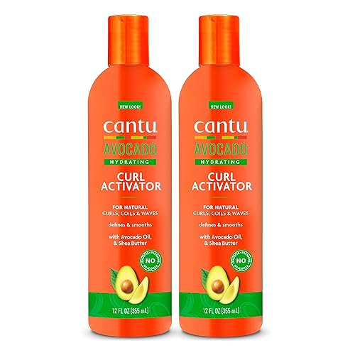Cantu Avocado Hydrating Curl Activator Cream with Pure Shea Butter, 12 oz (Pack of 2)