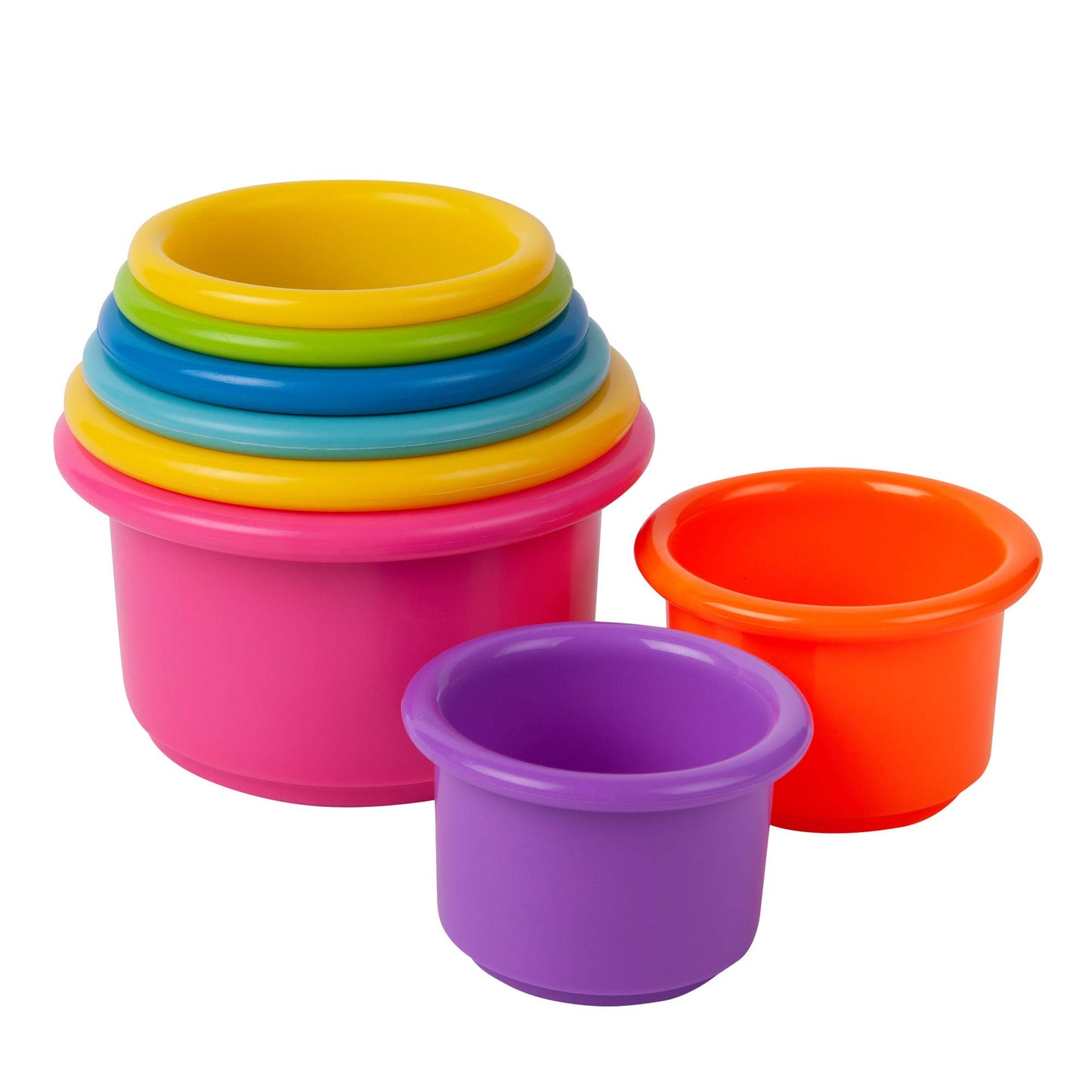 The First Years Stack & Count Stacking Cups – Colorful Baby Bath Toys, 8 Stackable Learning Cups for Toddlers, Water Play & Sensory Activities