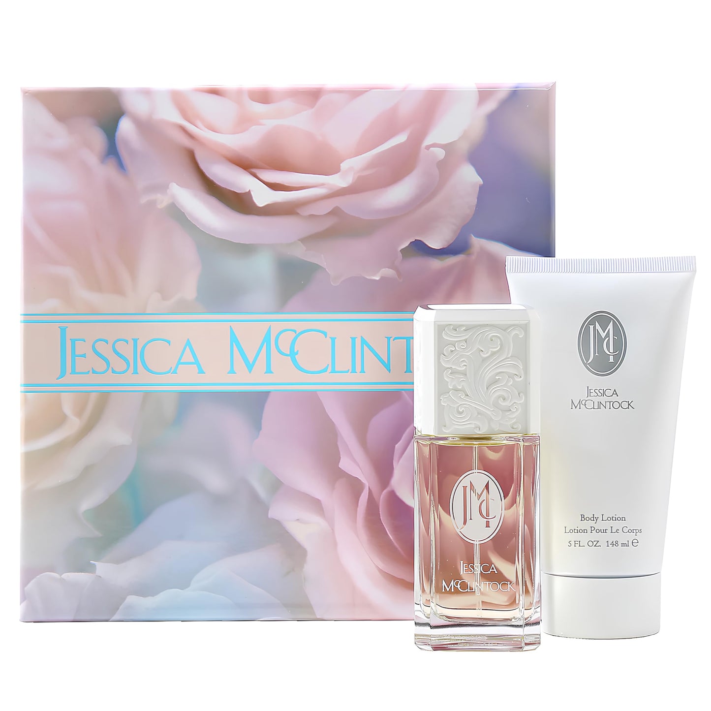 Jessica McClintock 2 Piece Gift Set for Women (3.4 Ounce Eau de Parfum Spray + 5.0 Ounce Body Lotion)