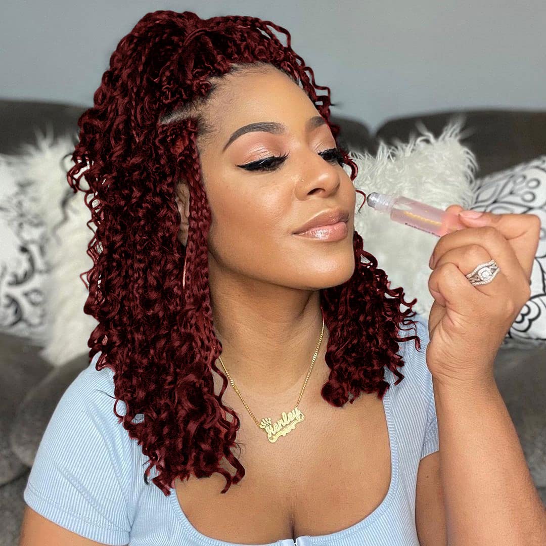 Wodun 12inch Goddess Box Braids Crochet Hair Boho Box-Braids with Curly Ends Bohemian Crochet Braid Pre-looped Synthetic Crochet-Hair for Black Women
