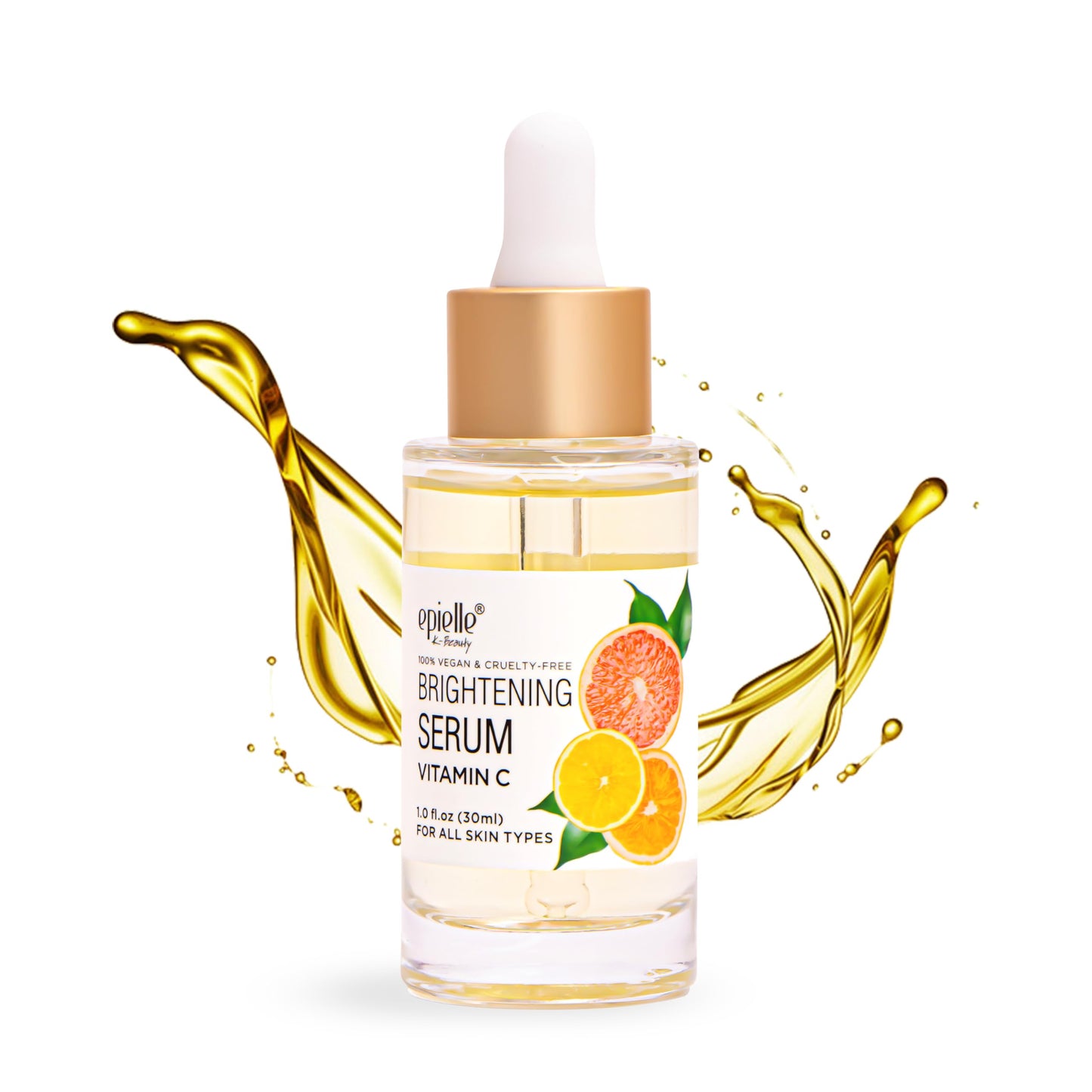 Epielle Vitamin C Serum with Collagen & Hyaluronic Acid, Restore Hydration & Reduce Dark Spots, Vegan & Cruelty-Free, Korean Skin Care, 1.0 fl oz