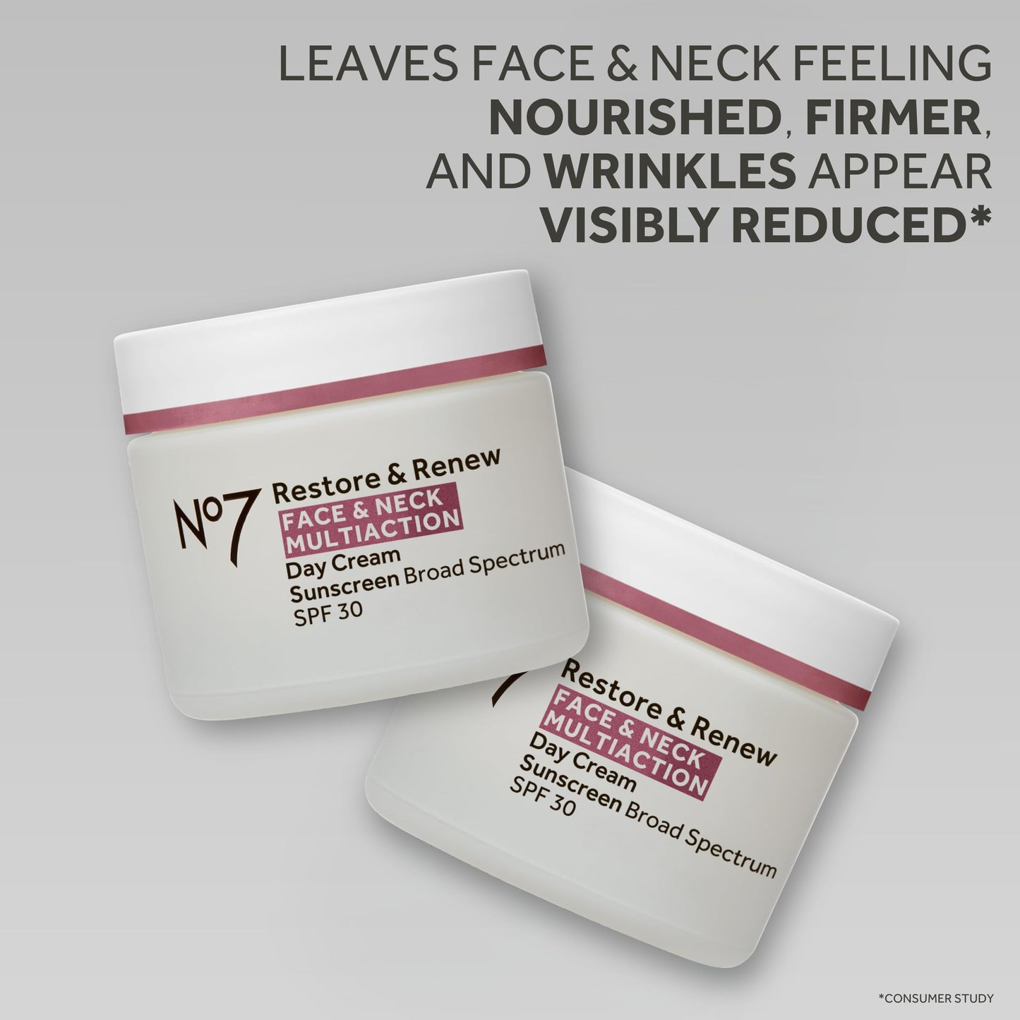 No7 Restore & Renew Multi Action Face & Neck Cream - Anti Aging Face Moisturizer with SPF 30 - Helps to Firm & Hydrate Crepey Skin - Formulated Beauty and Personal Care No7