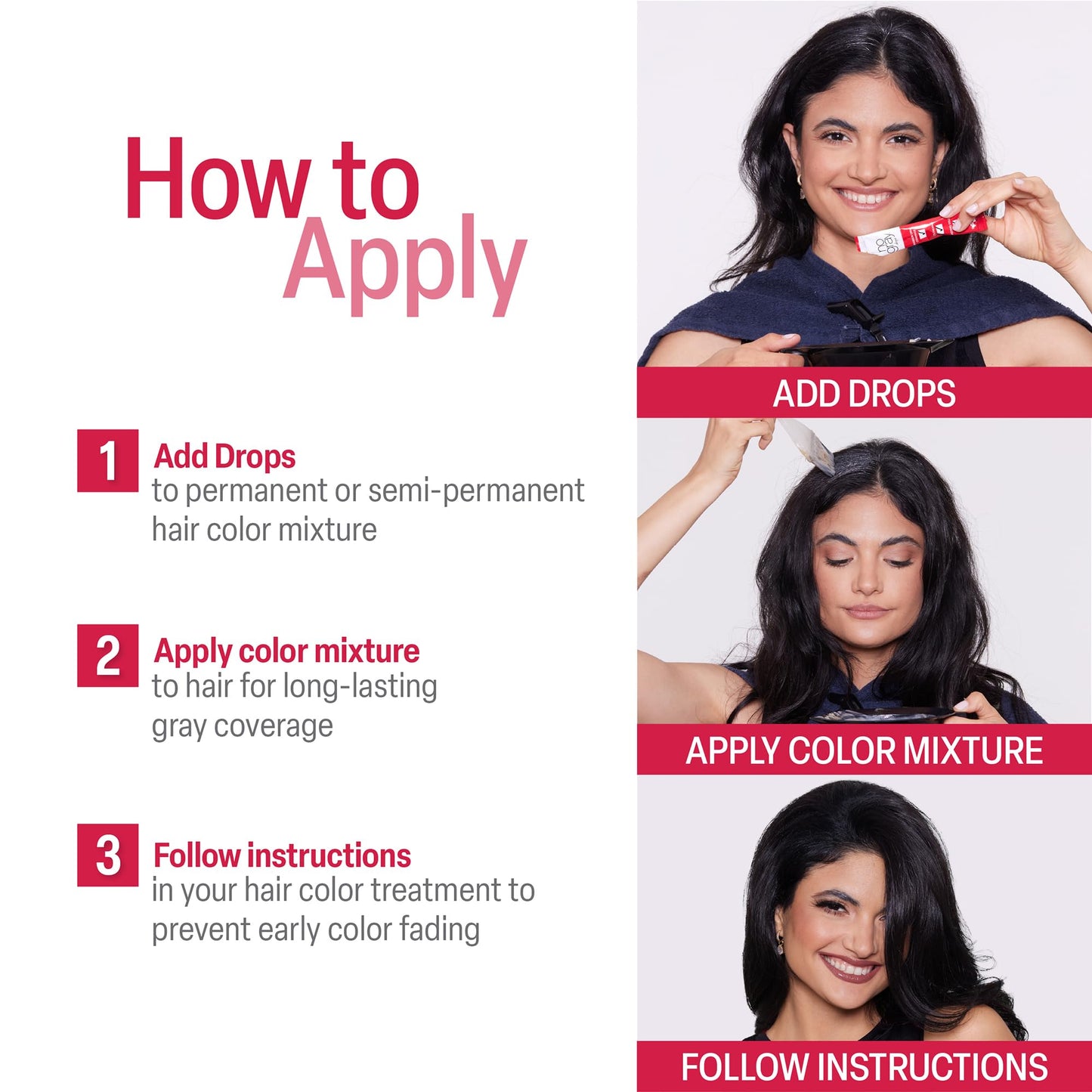 No Gray Color Drops, 2 Pack, Cover Gray Hair, Prevent Premature Color Fade, and Extend Time Between Root Touch Ups, Compatible with Permanent and Semi
