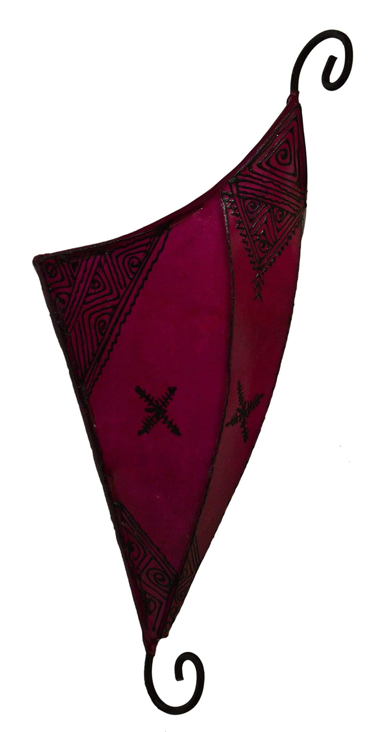 Henna Lamps & Sconces Moroccan Handmade Goat Leather Sconce Henna Tattoo Shade