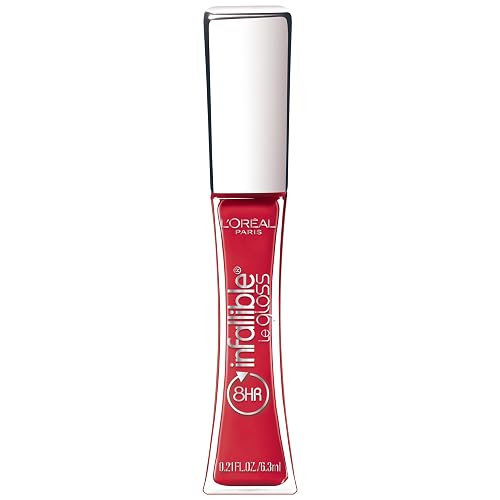 L'Oréal Paris Infallible 8 HR Pro Gloss, Red Fatale, 0.21 fl. oz.