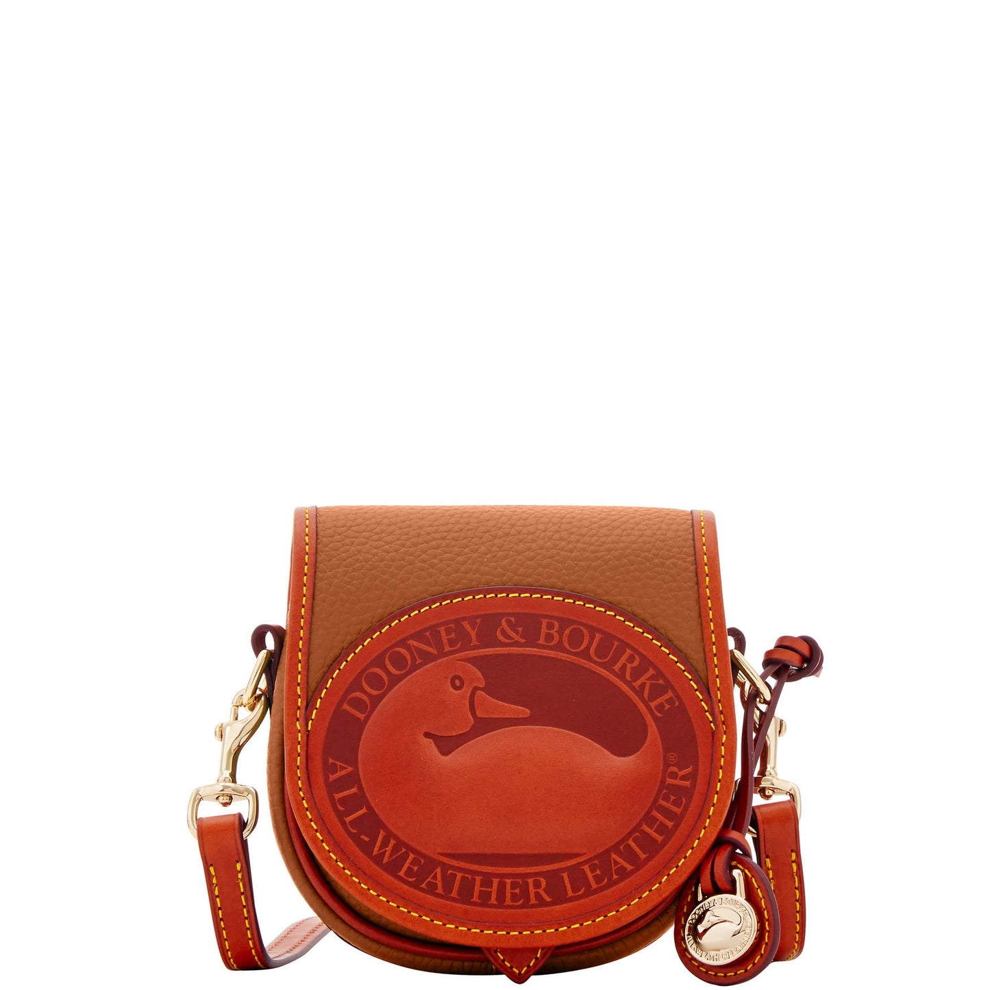 Dooney & Bourke Handbag, All Weather Leather 2 Duck Bag Crossbody - Caramel