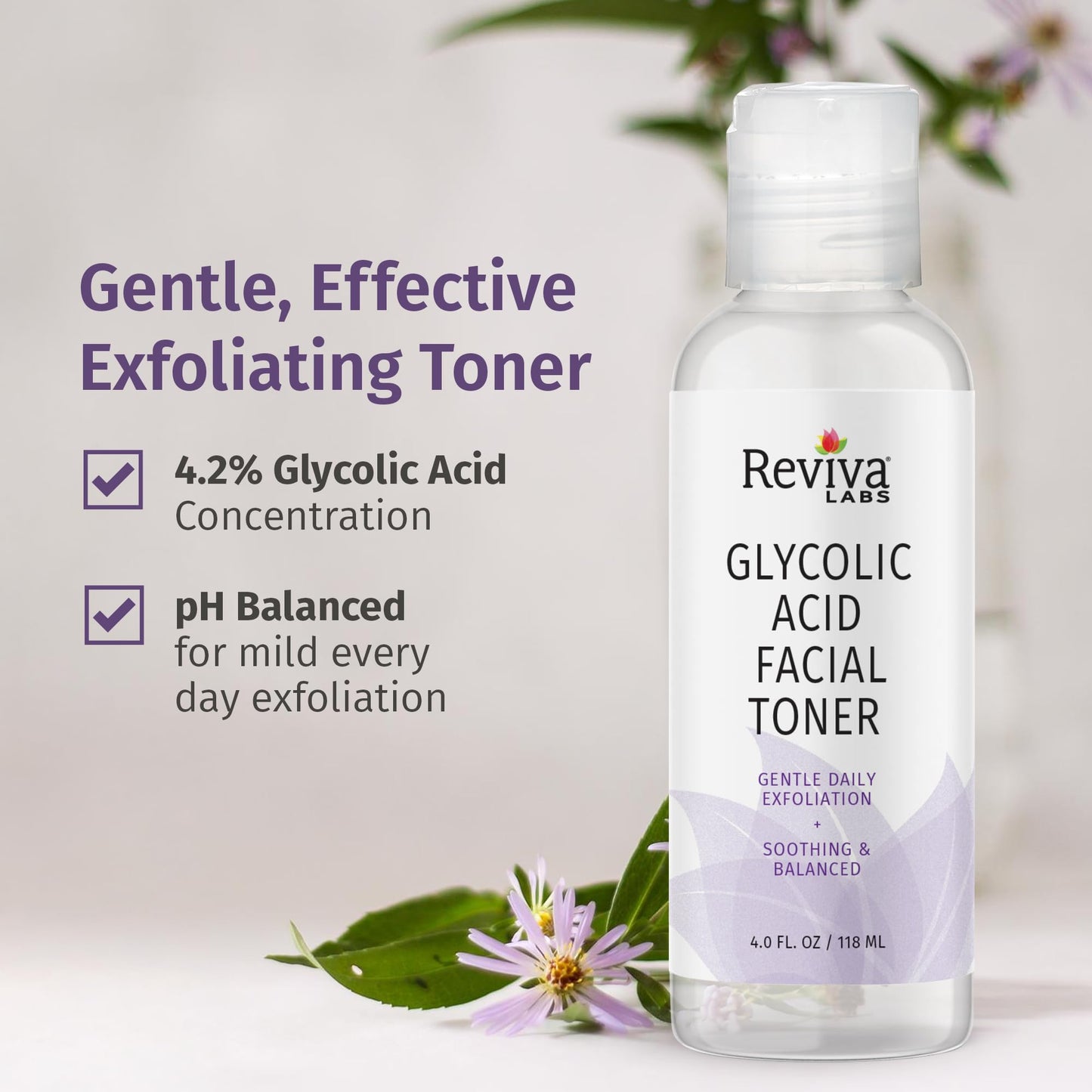 REVIVA Toner Glycolic Acid, 0.85 Pounds