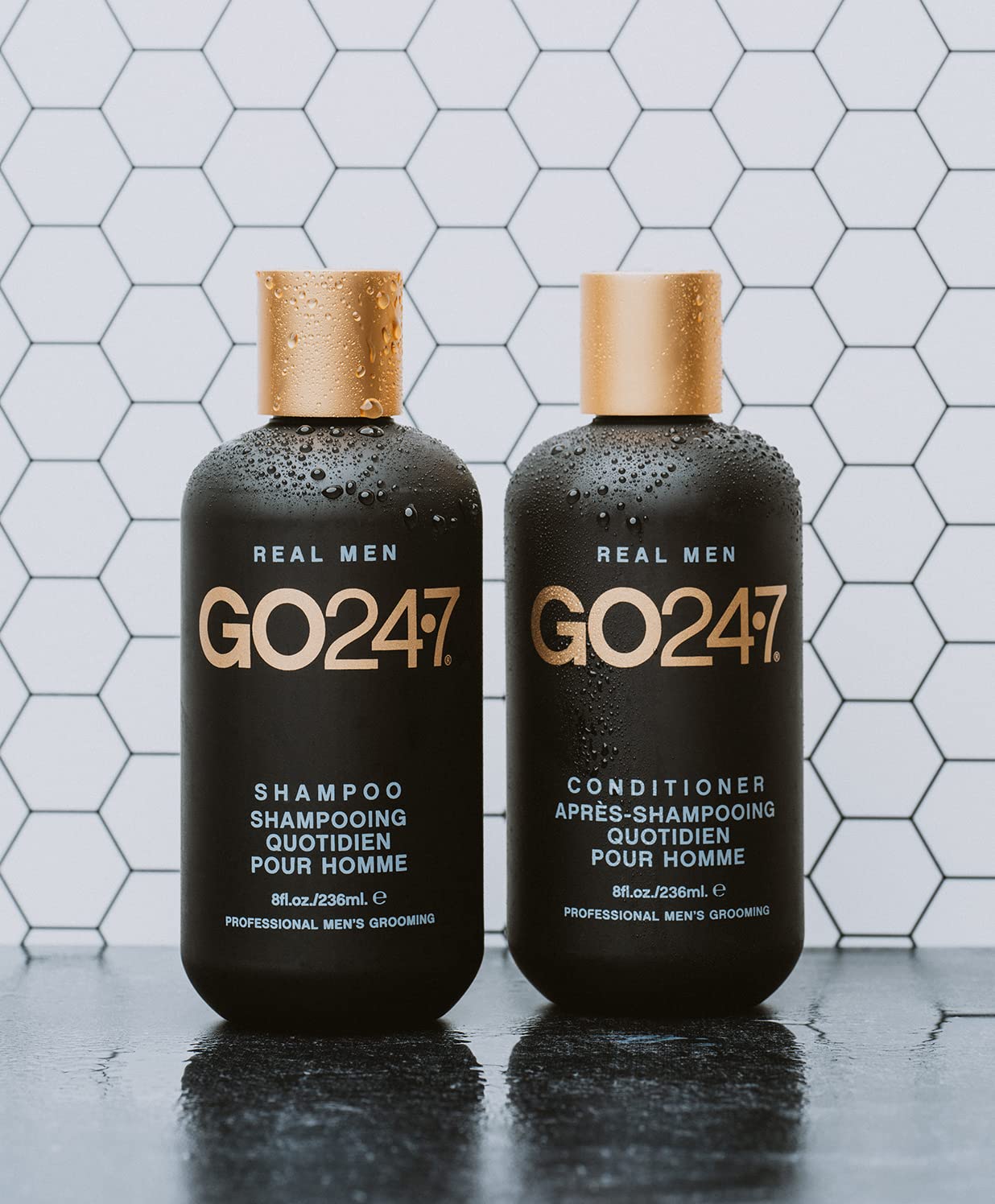 GO247 Daily Conditioner - Lightweight Hydrating Conditioner for Men - Softens, Strengthens & Adds Shine - Enriched with Vitamin B5 & Honey - Ideal